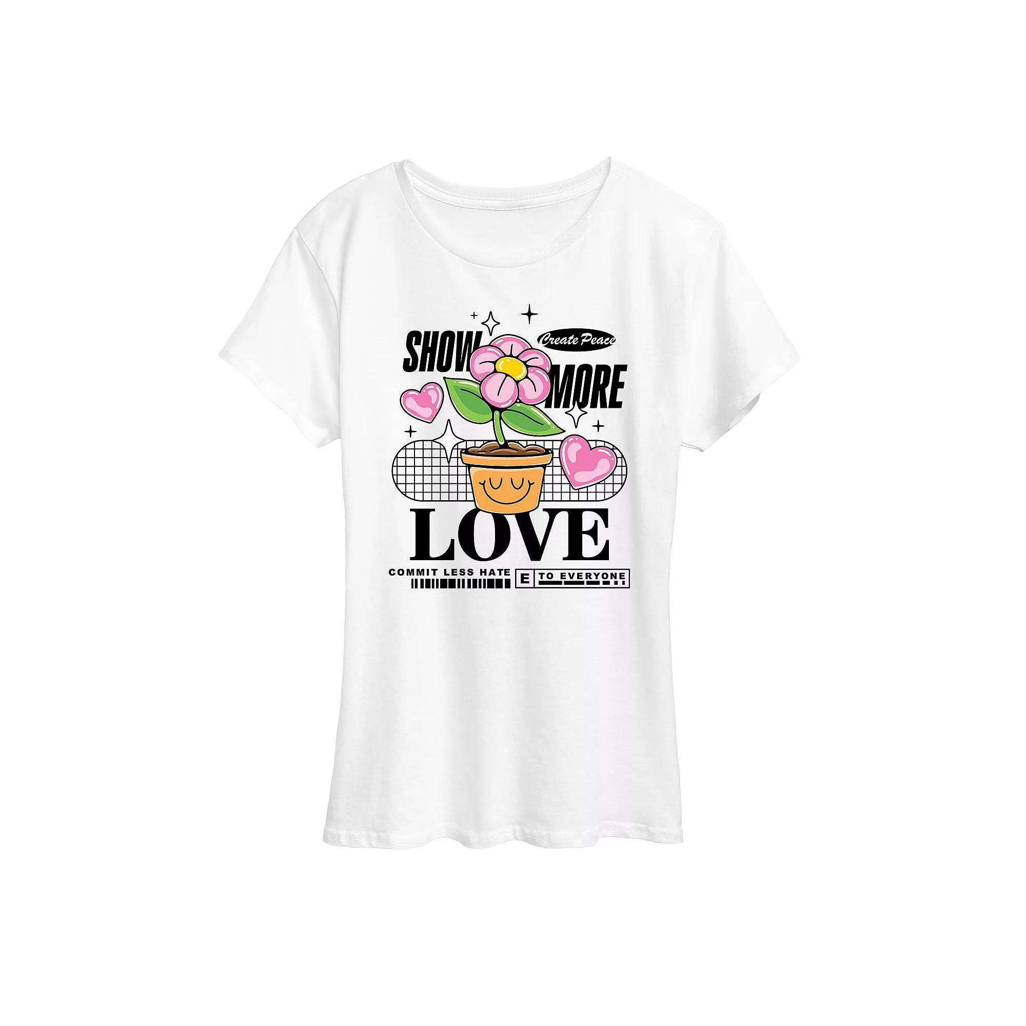 Women's Show More Love Graphic Tee, Girl's,  Product Image