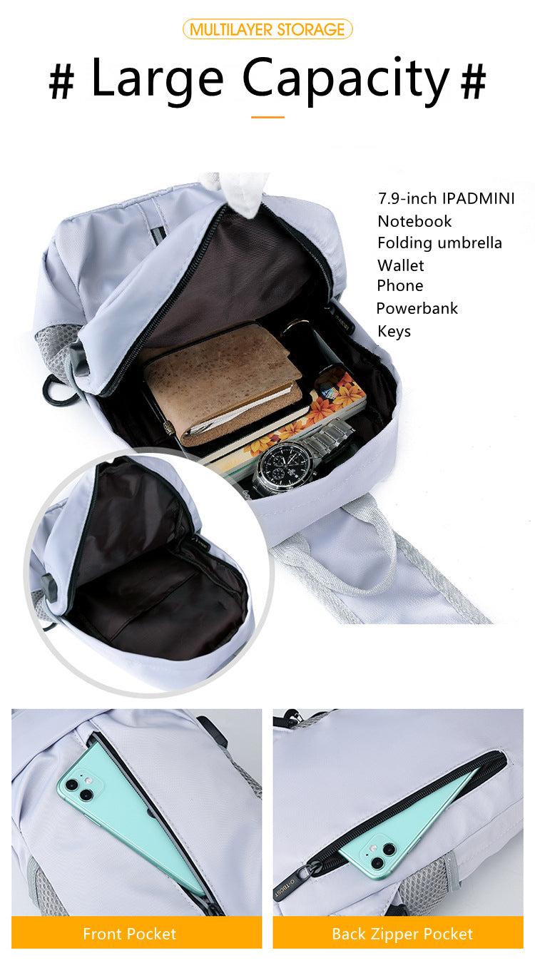 Lior USB Charging Port Multi Pocket Shoulder Bag Product Image