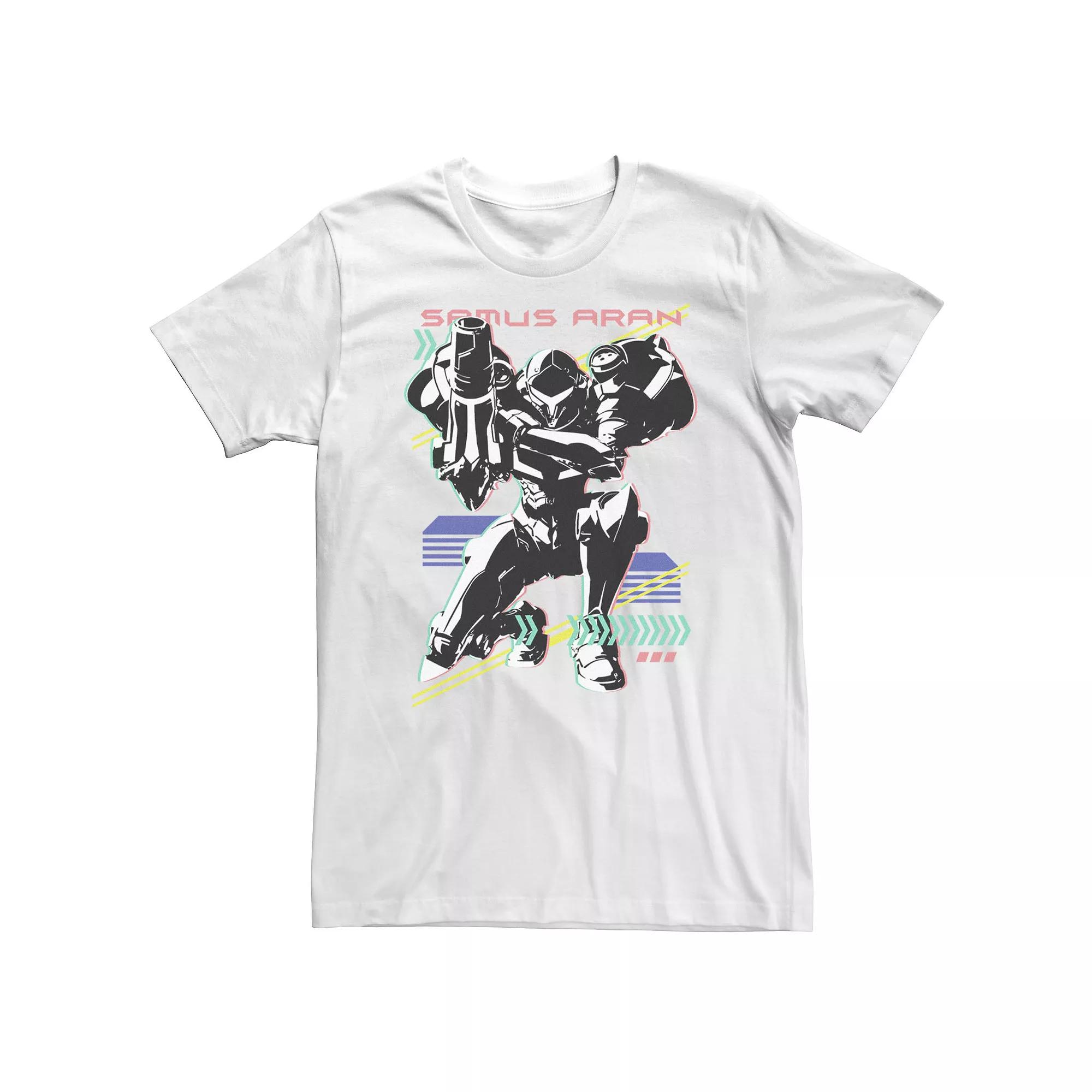 Big & Tall Nintendo Metroid Samus Aran Retro Neon Poster Tee, Men's,  Product Image