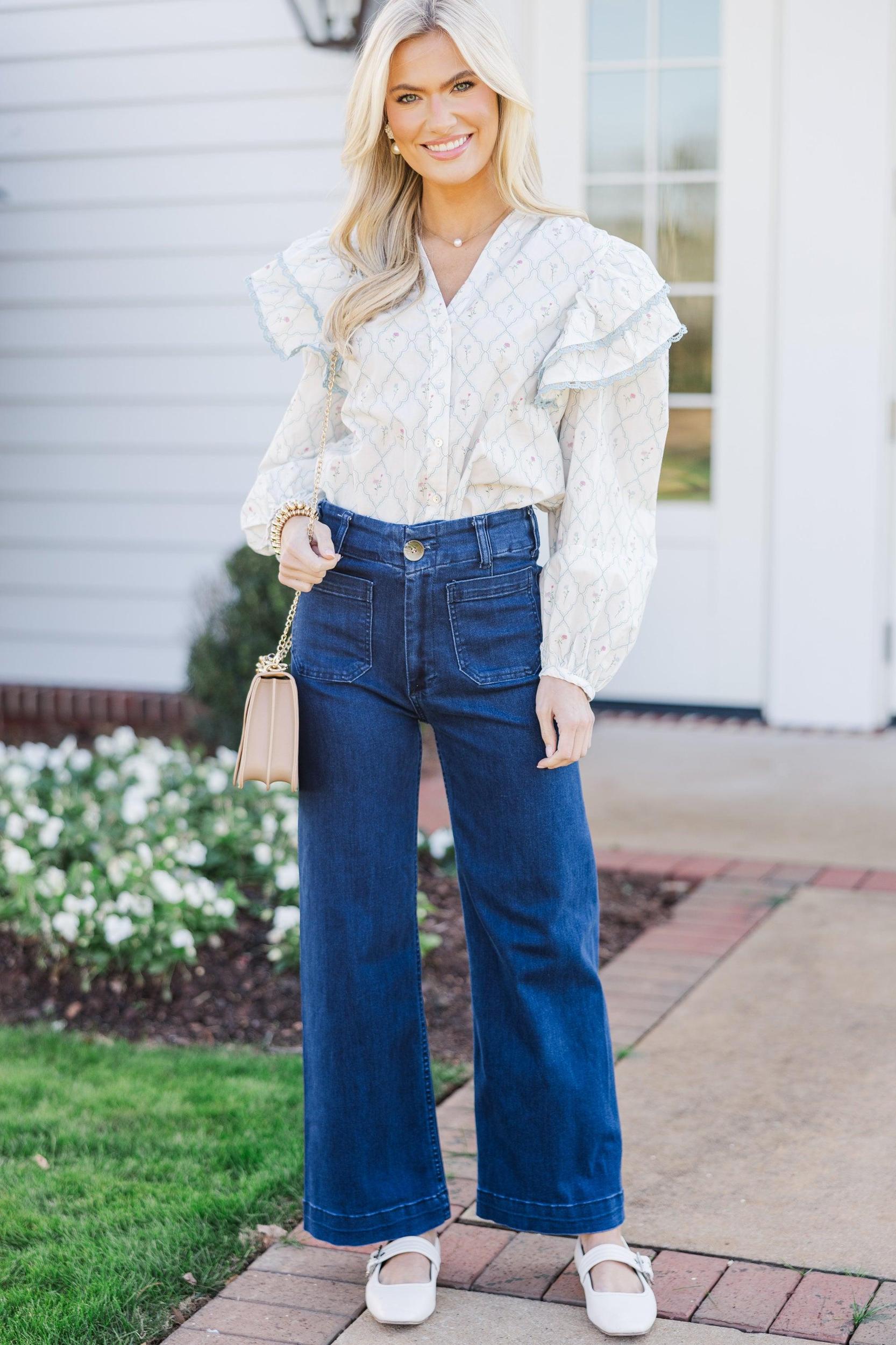 The Rendezvous Cream Medallion Blouse Female Product Image