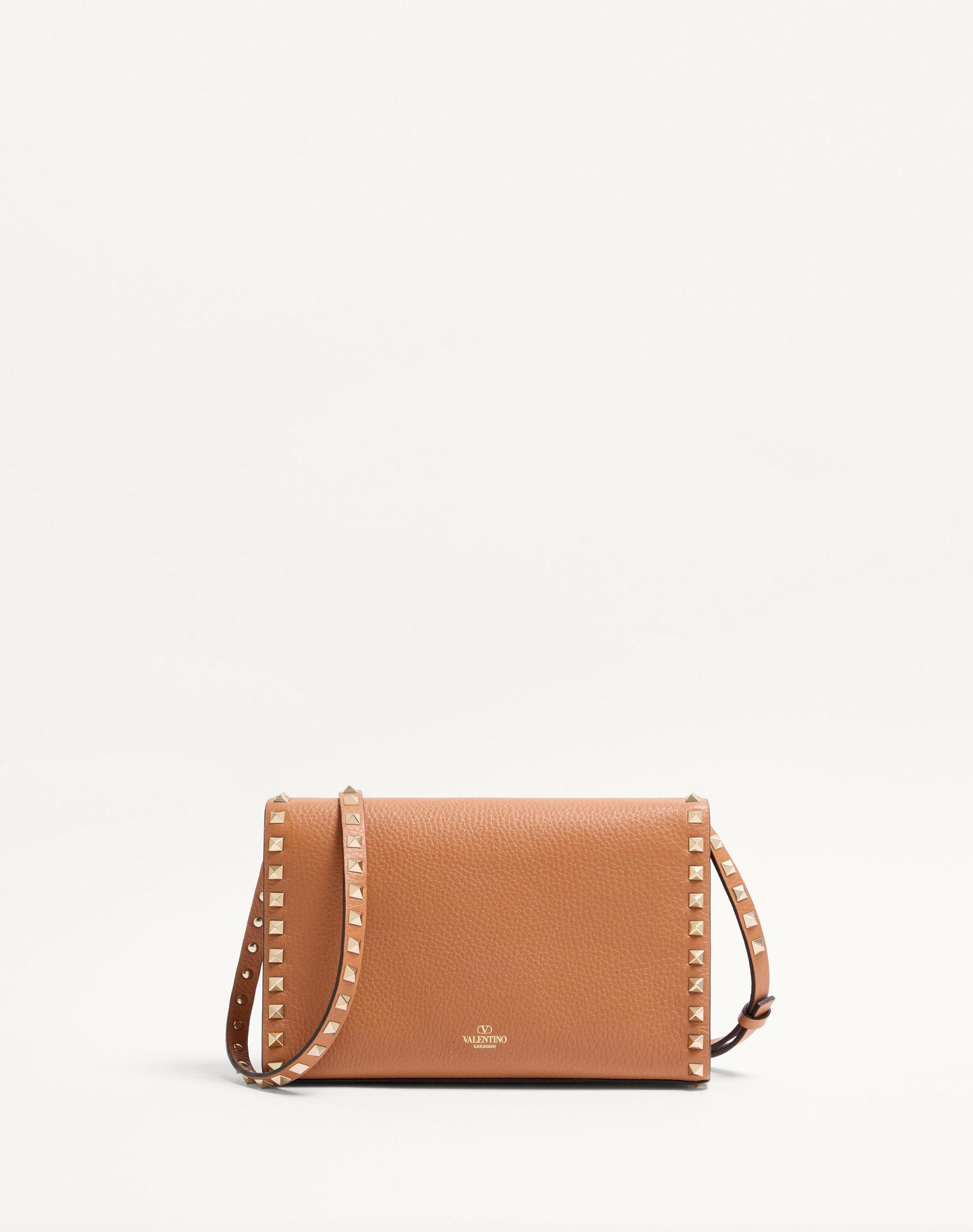 Small Rockstud Grainy Calfskin Crossbody Bag Product Image