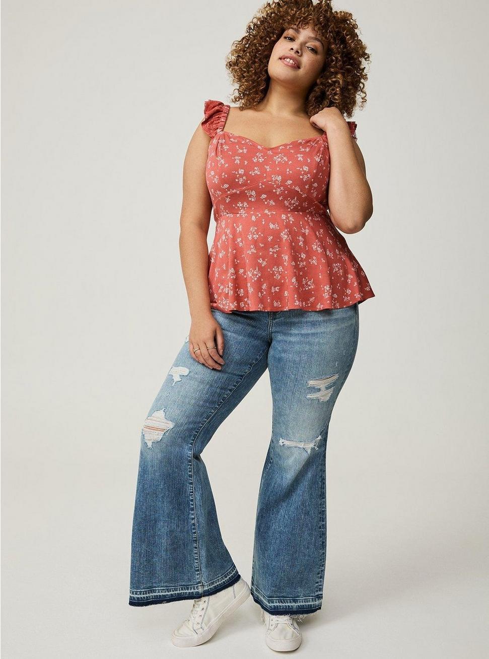 Challis Peplum Corset Top Product Image