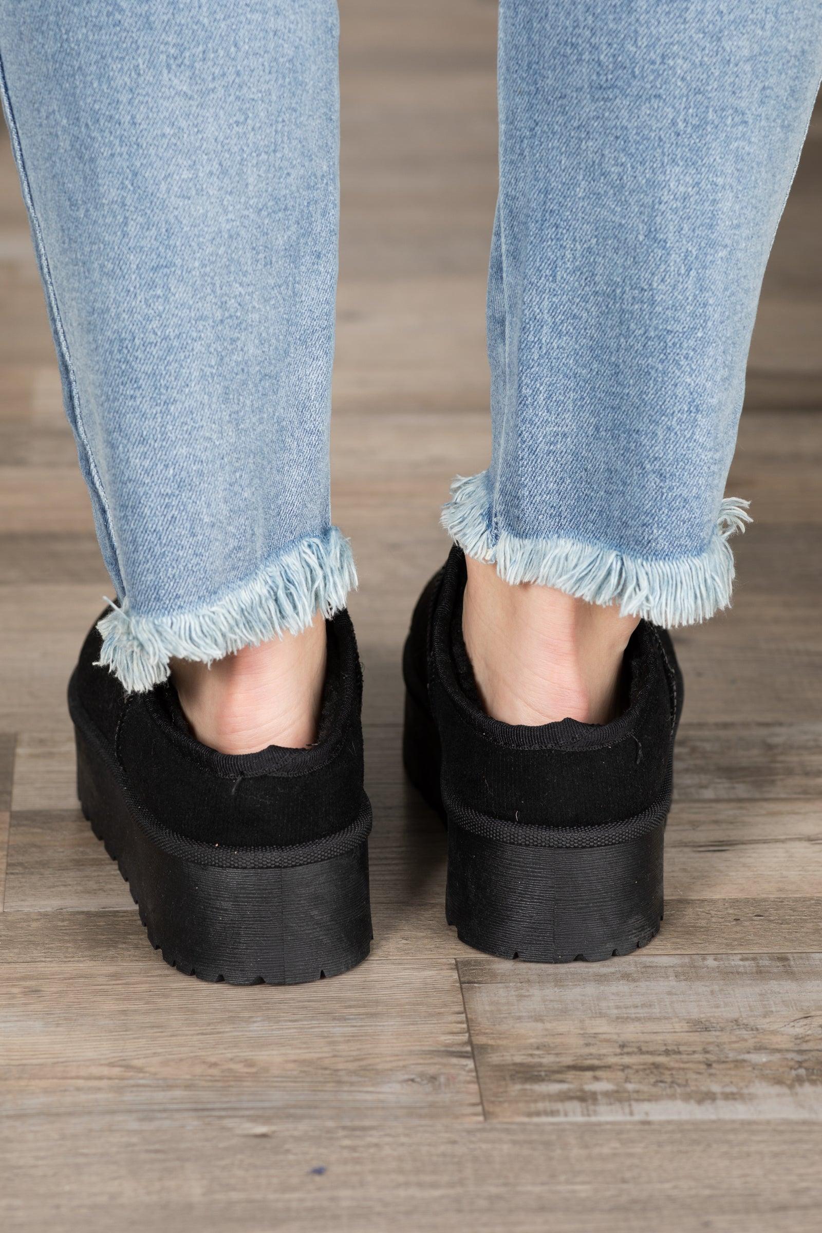 Mini Ankle Platform Fur Slip Ons Product Image