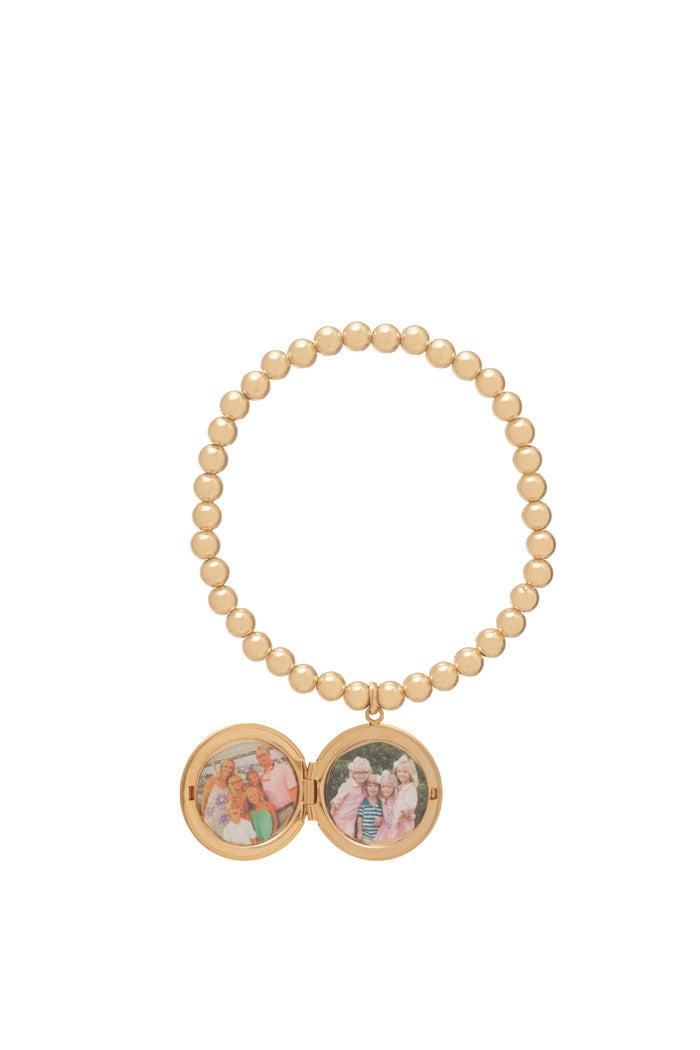 Classic Gold 3MM Cherish Small Gold Locket Bracelet Product Image