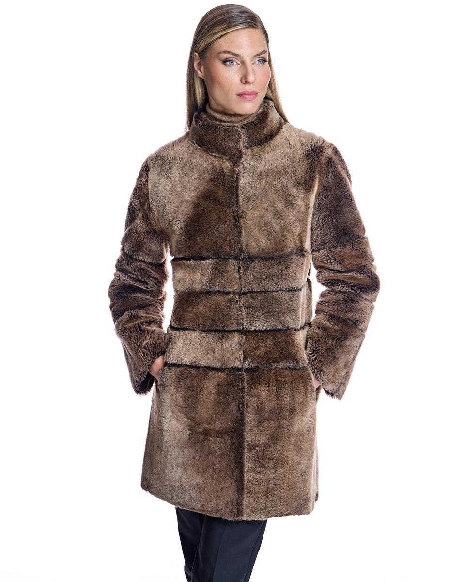 Maximilian Horizontal Shearling Jacket-Maximilian Product Image