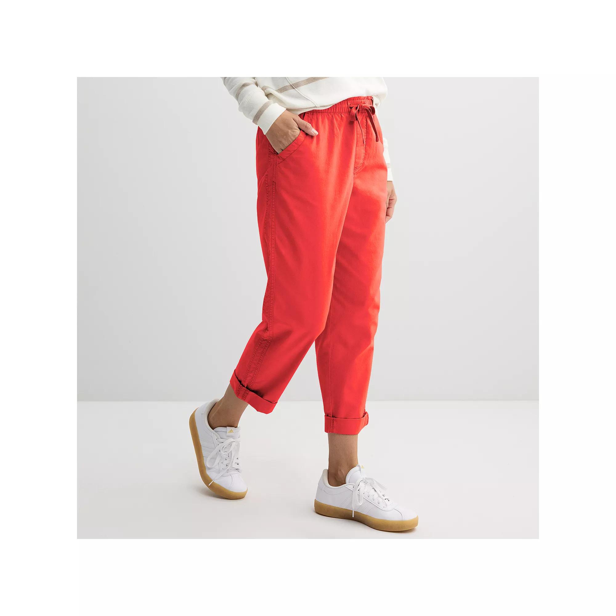 Women's Sonoma Goods For Life® Easy Paper Bag Waist Capri, Size: Large, Blissful Product Image