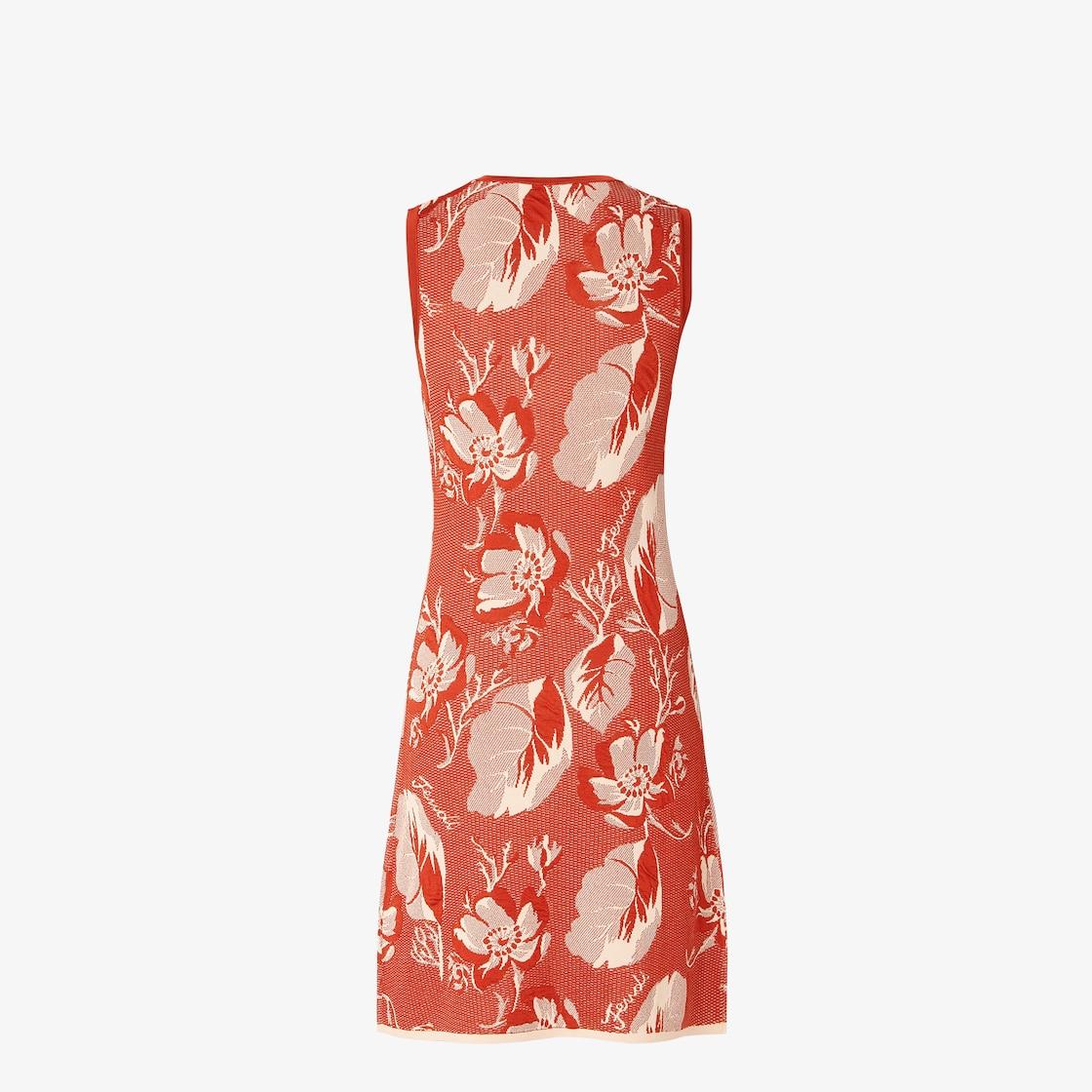 DressRed viscose jacquard dress Product Image