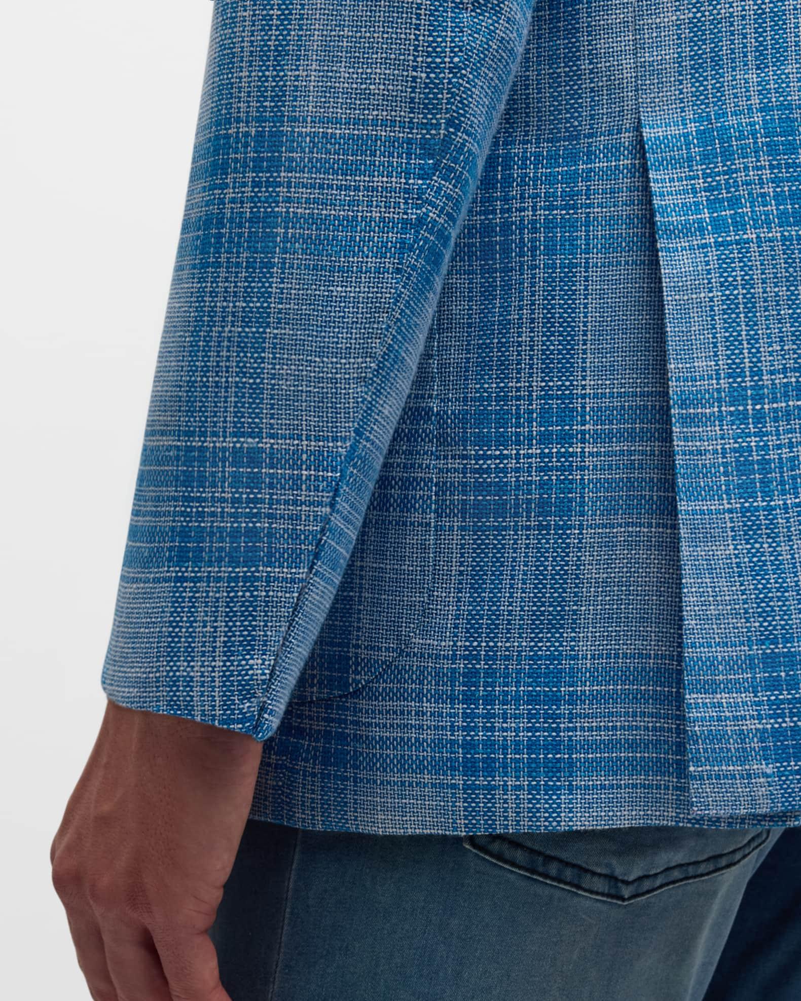 Men's Cashmere-Linen Plaid Sport Coat Product Image