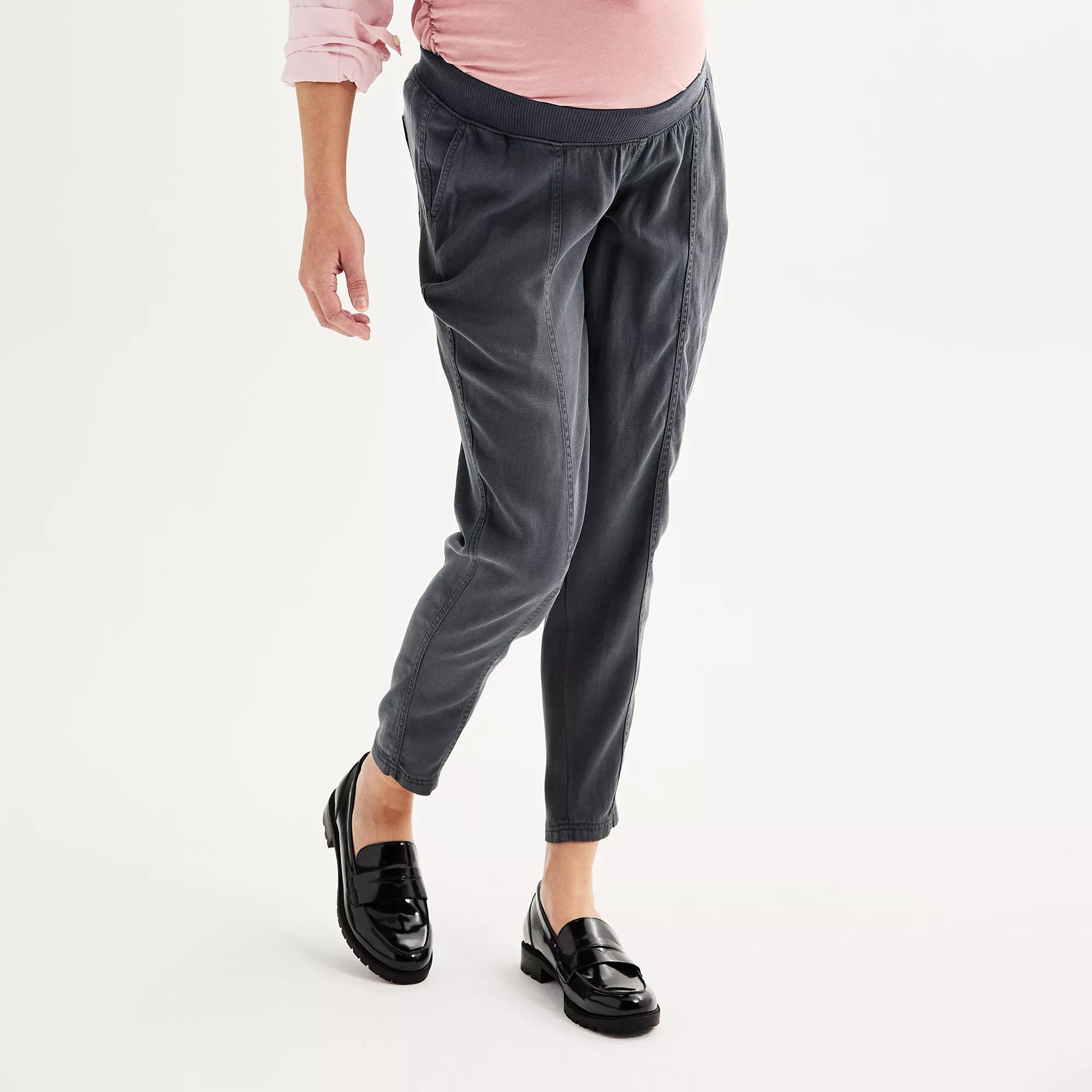 Maternity Sonoma Goods For Life® Under The Belly Pants, Women's, Size: XS-MAT, Uptown Gray Product Image