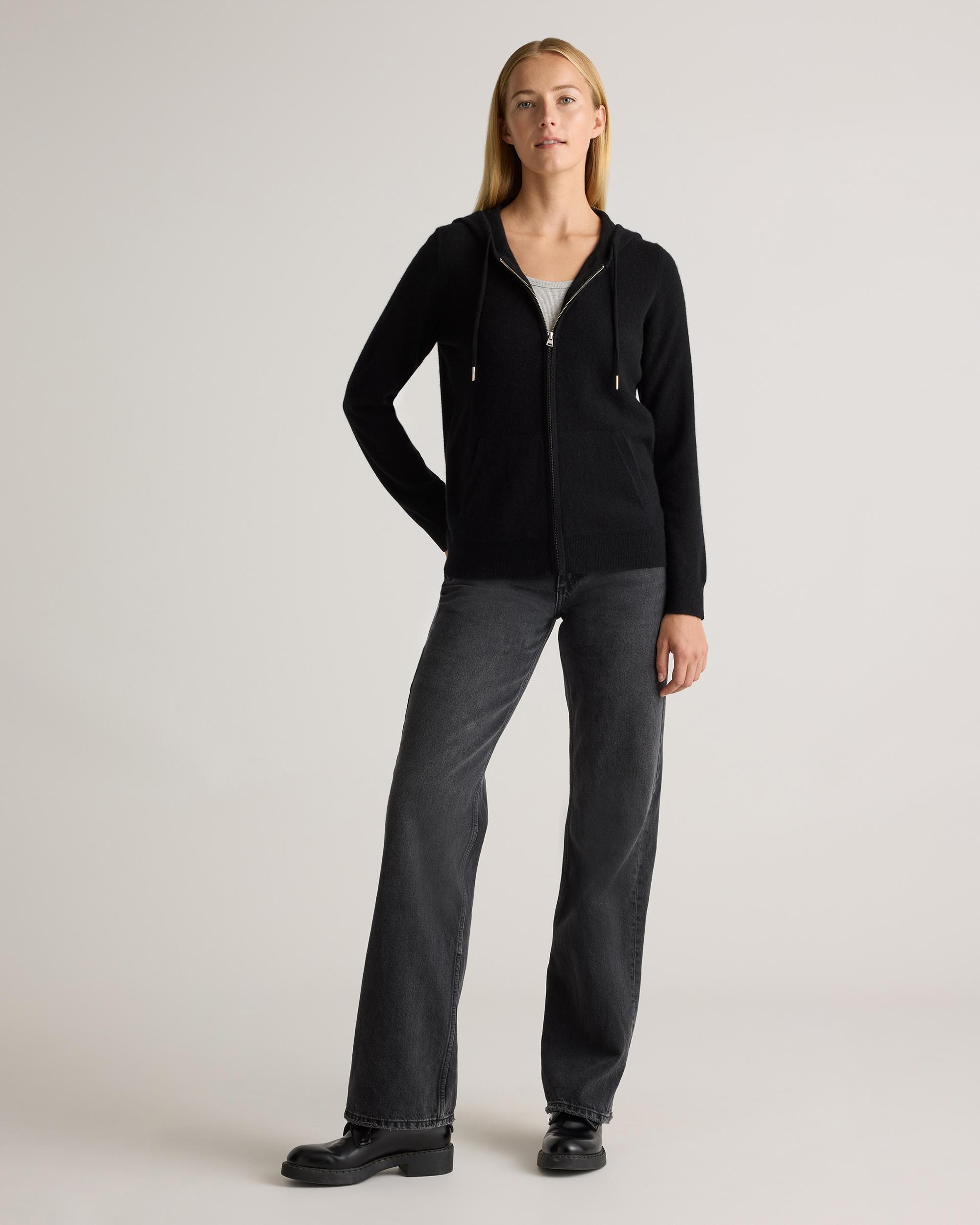 Quince | Women's Mongolian Cashmere Full-Zip Hoodie Jacket Product Image