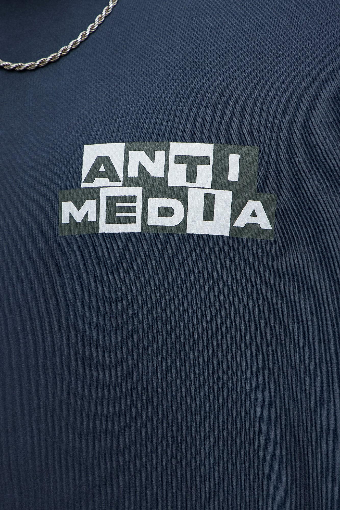 Anti Media Oversized Short Sleeve Tee - Navy Product Image