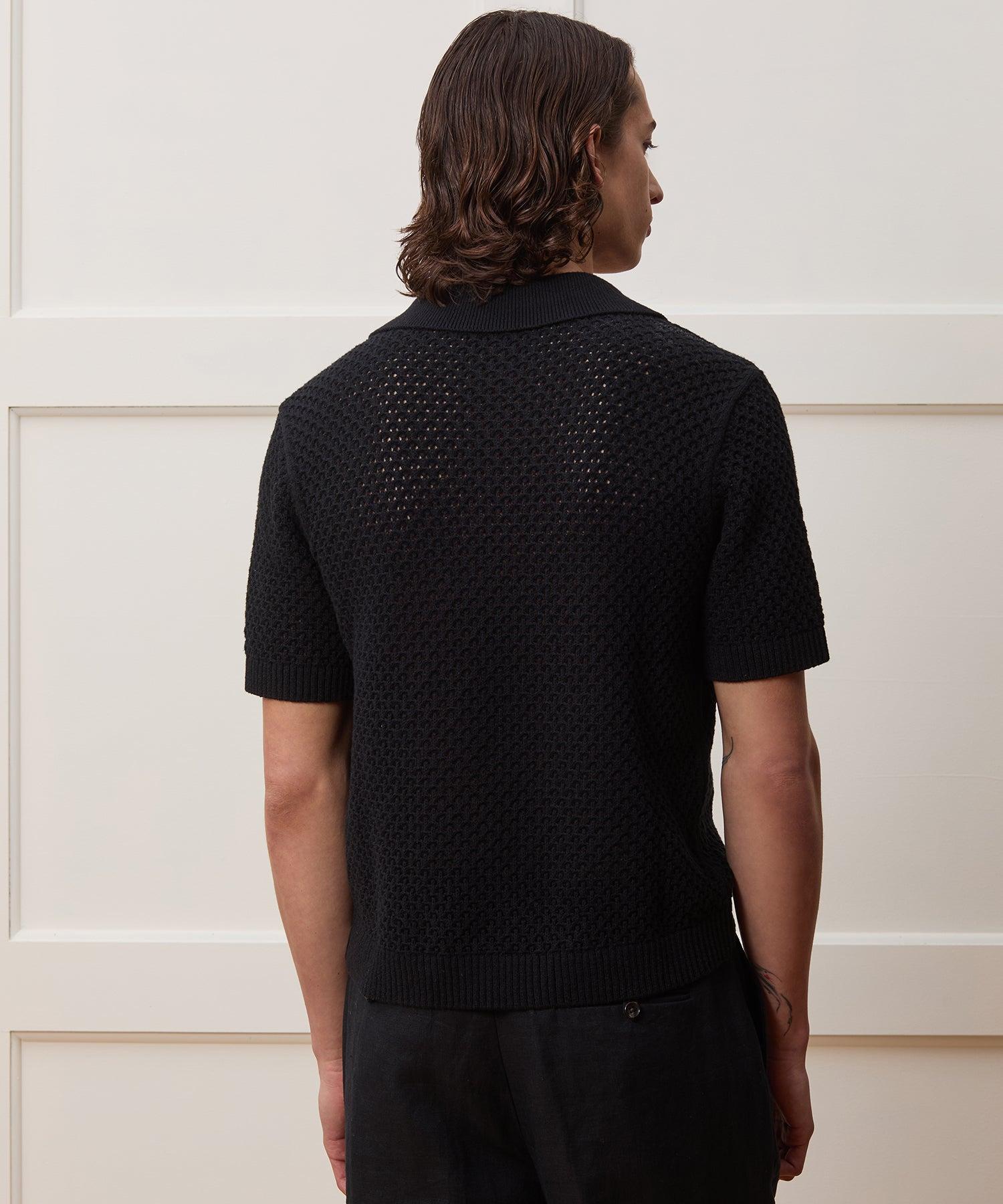 Relaxed Open-Knit Montauk Sweater Polo Product Image