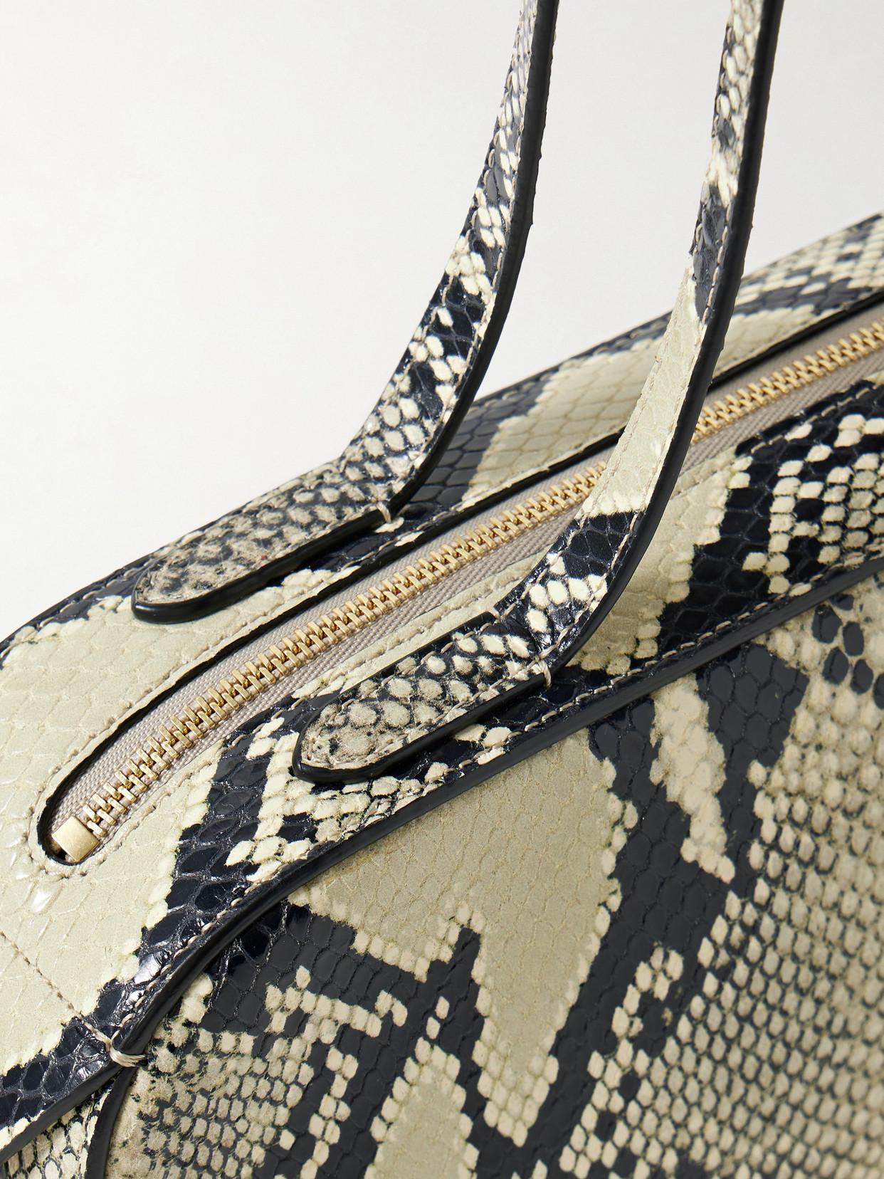 KHAITE Womens Natural Simona Snakeskin-effect Leather Shoulder Bag In Multi Product Image