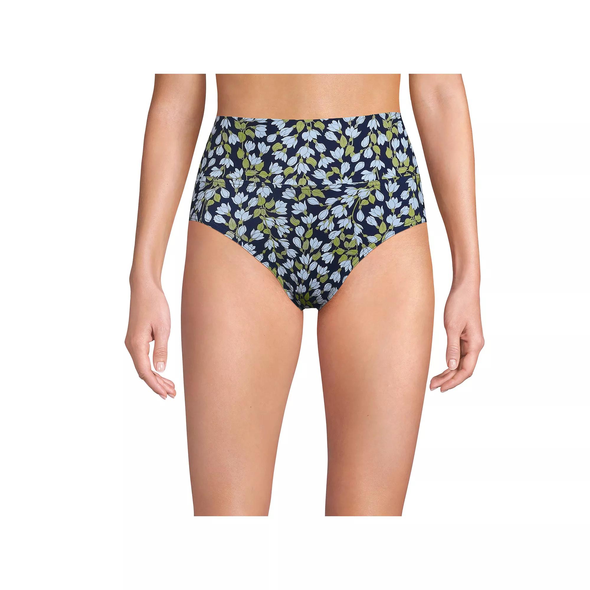 Women's Lands' End Chlorine Resistant Fold Over High Waisted Bikini Bottoms,  Product Image