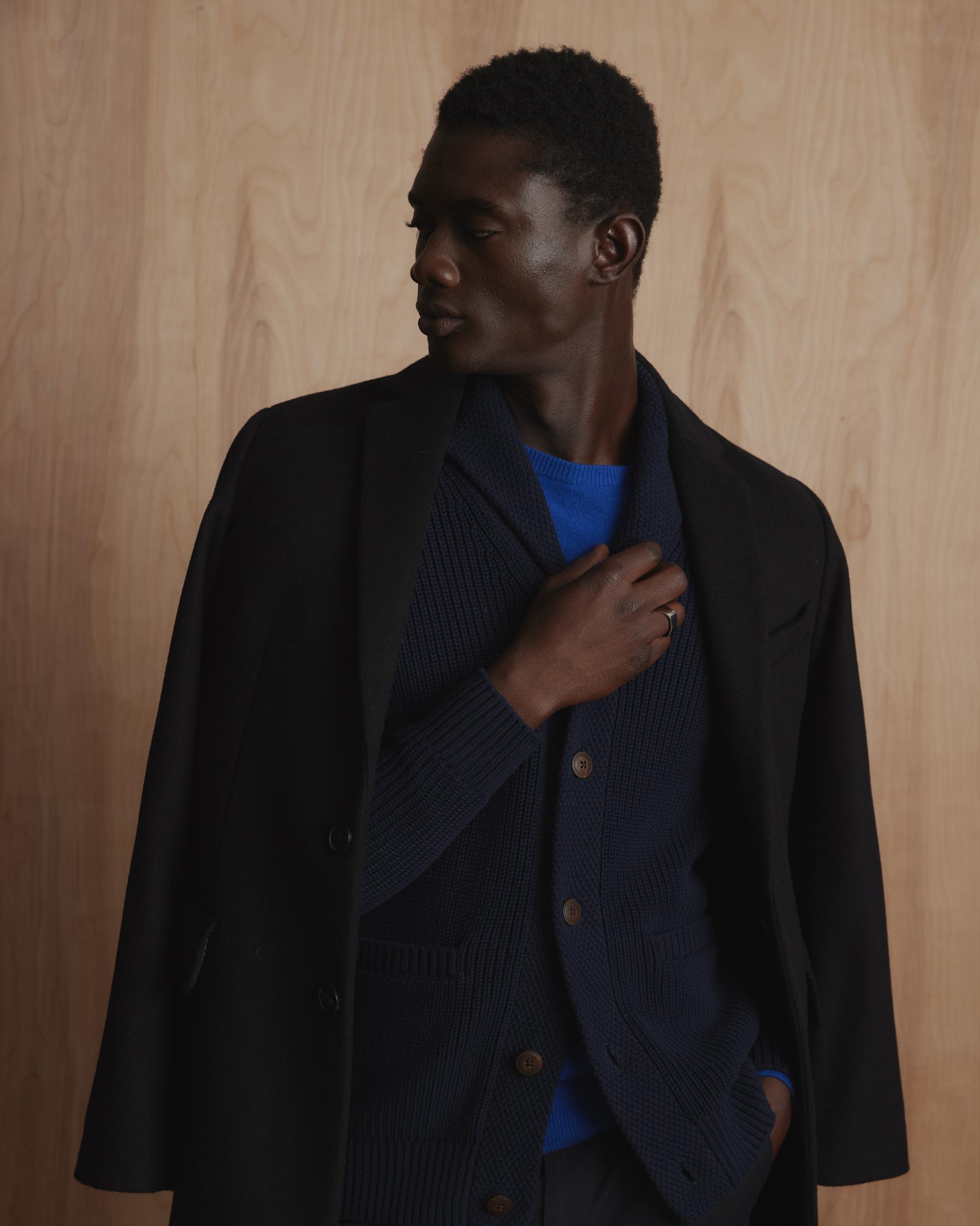 Quince | Men's Shawl-Collar Cardigan Sweater Organic Cotton Product Image