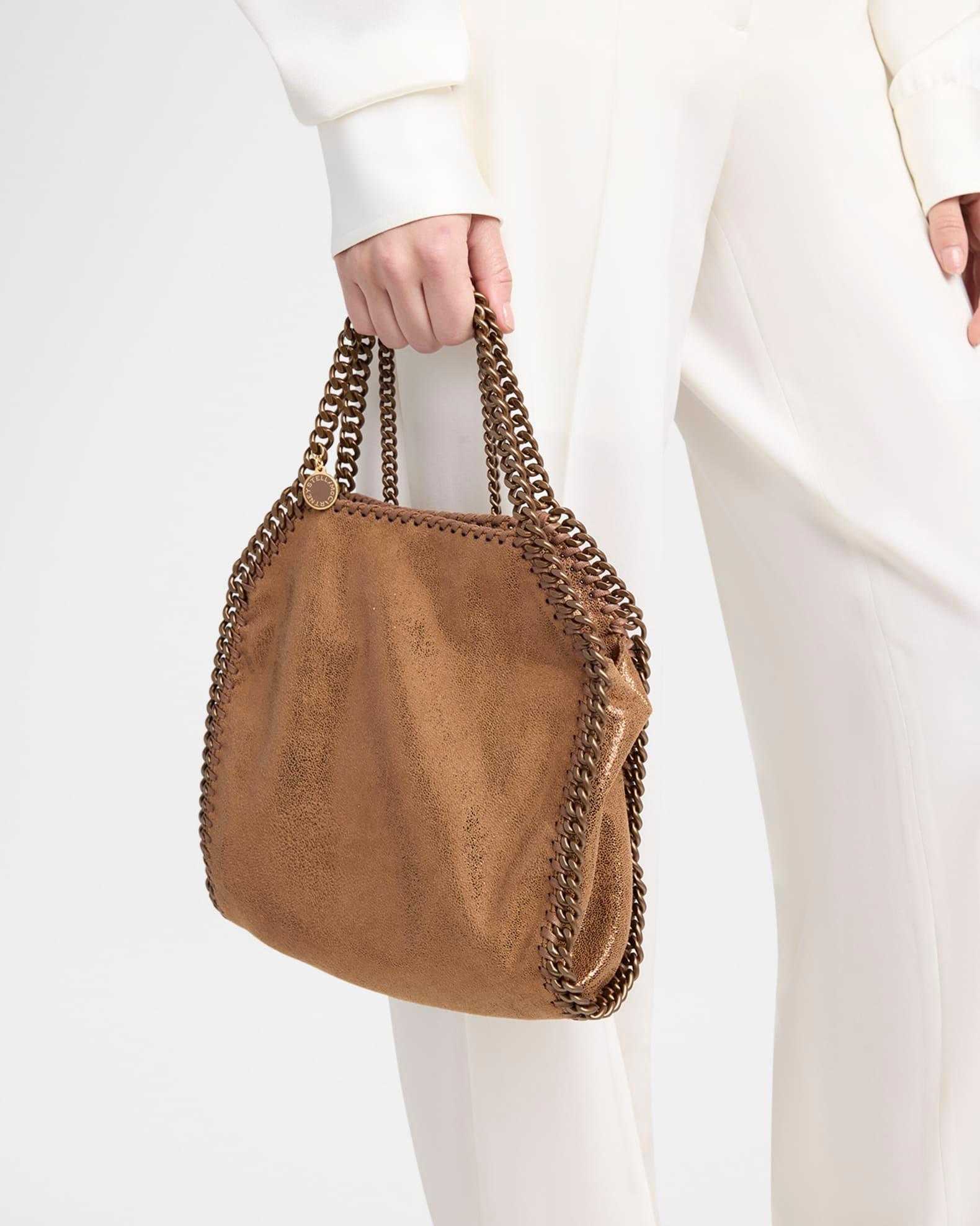 Mini Falabella Eco Shiny Dotted Chamois Bag with Tonal Chain Product Image