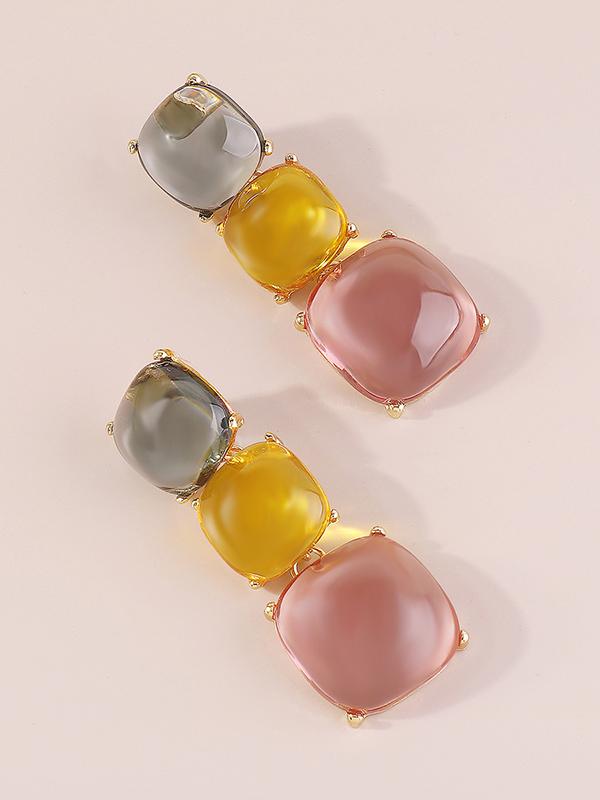 Geometric Drop Earrings Earrings Accessories Product Image