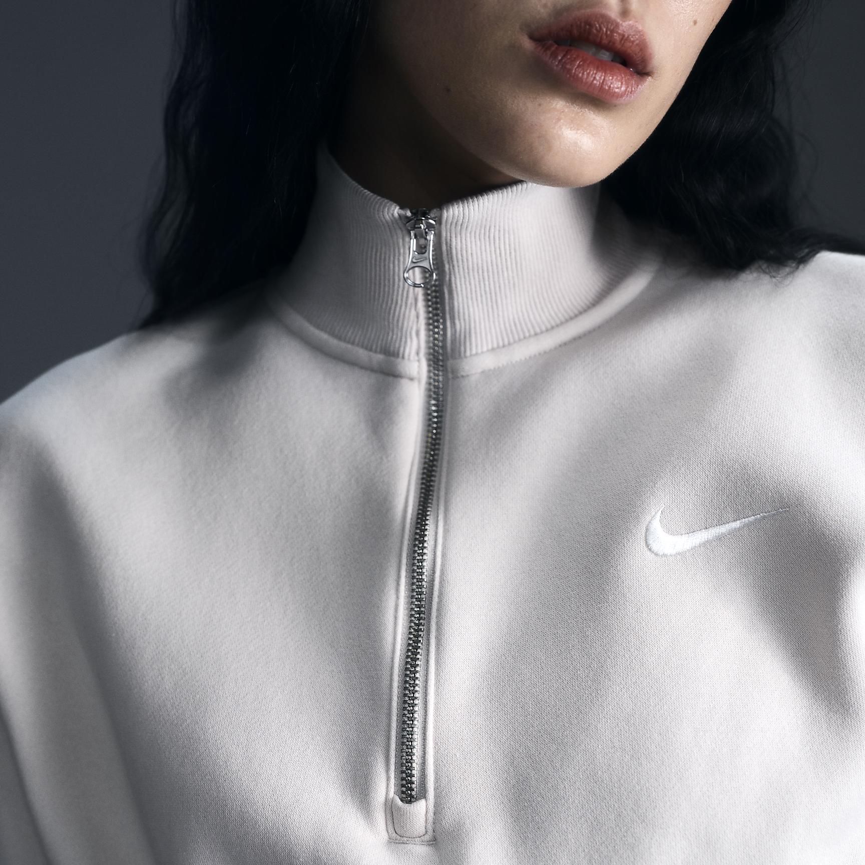 Women's Nike Sportswear Phoenix Fleece 1/4-Zip Cropped Sweatshirt Product Image