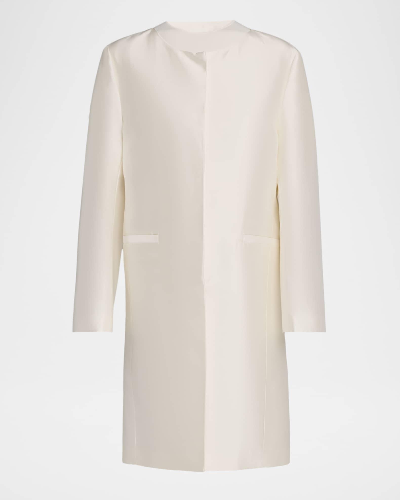 Silk Collarless Coat Product Image
