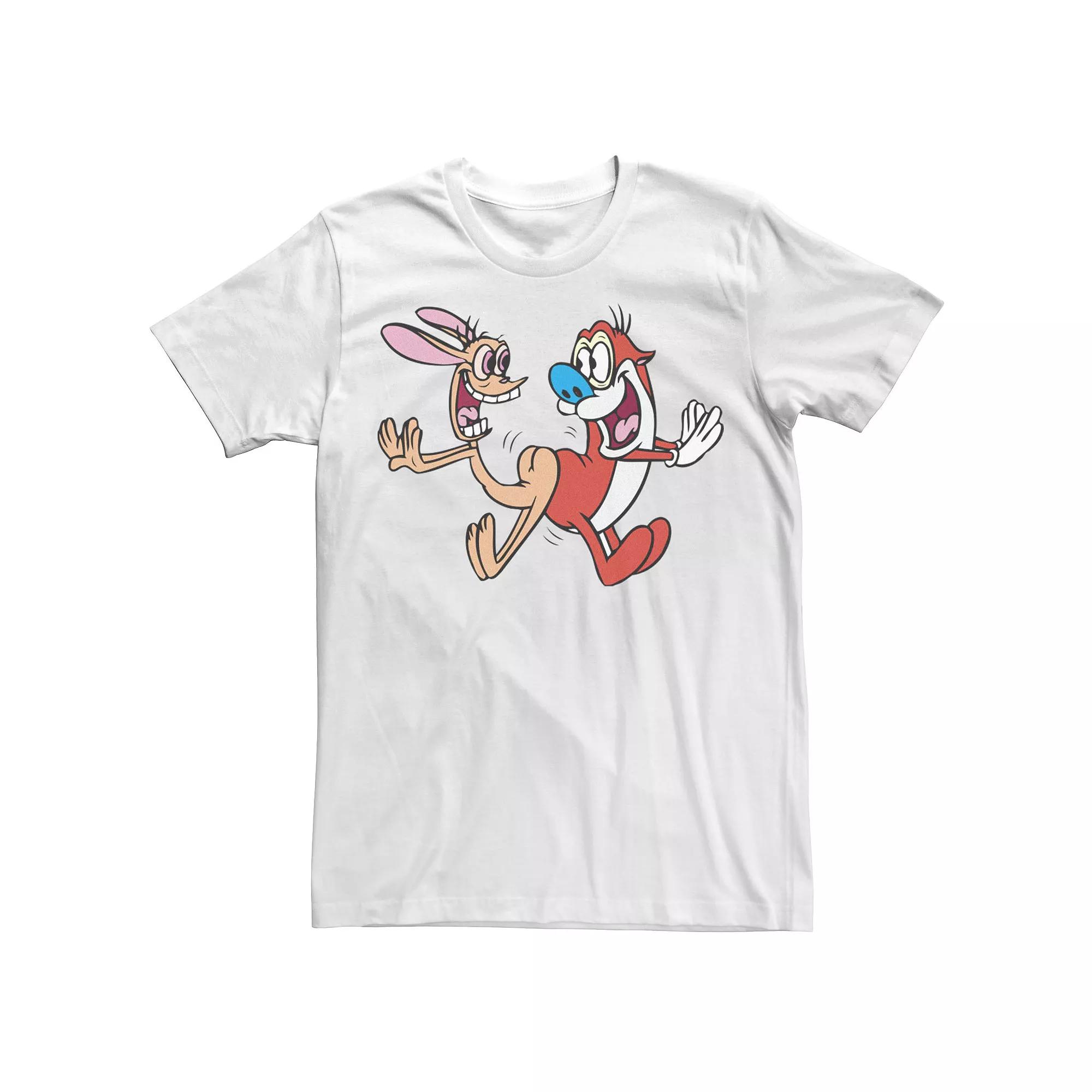 Big & Tall Nickelodeon Ren And Stimpy Booty Bump Jump Smiles Tee, Men's,  Product Image