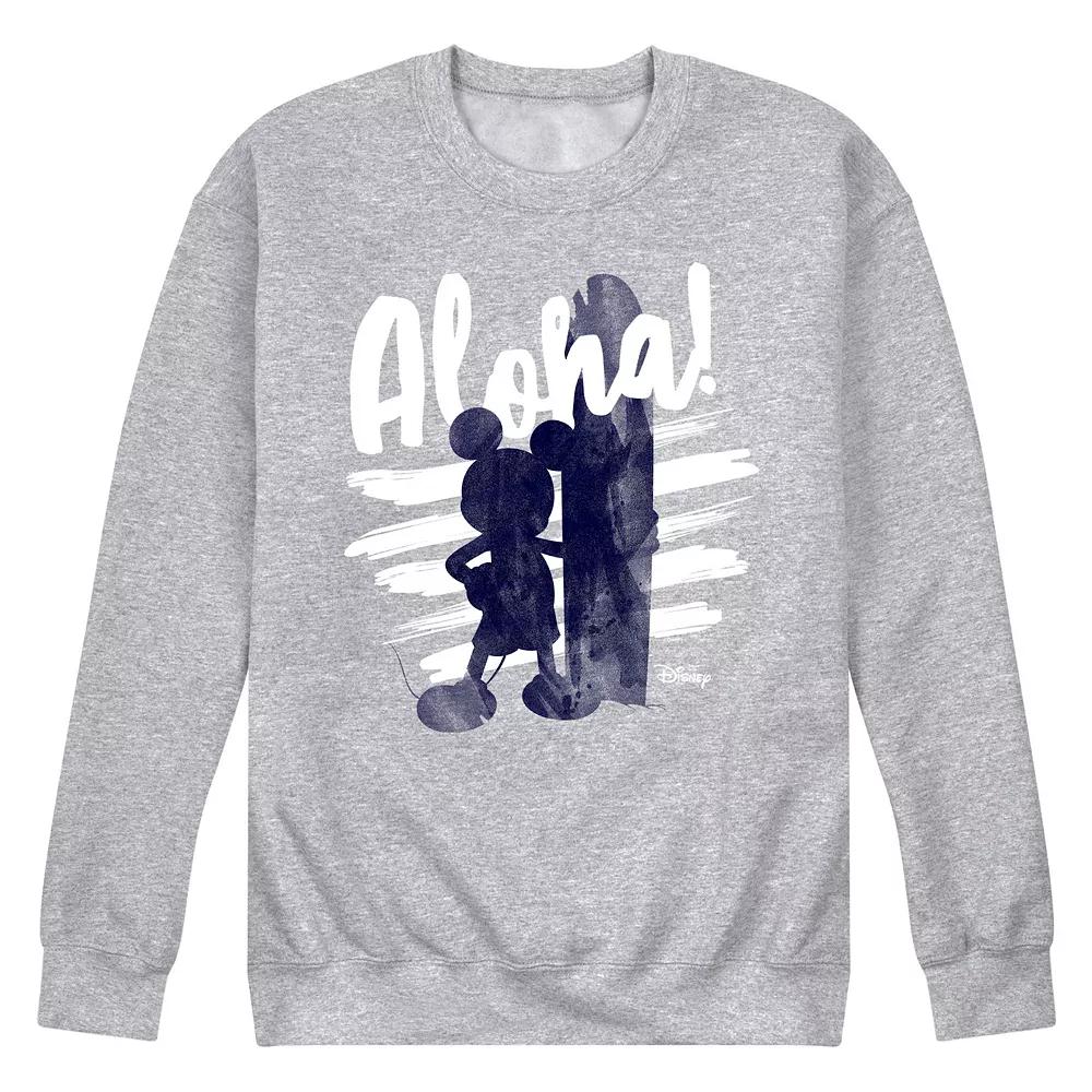 Disney's Mickey Mouse Men's Aloha Fleece Sweatshirt, Size: Large, Grey Gray Product Image