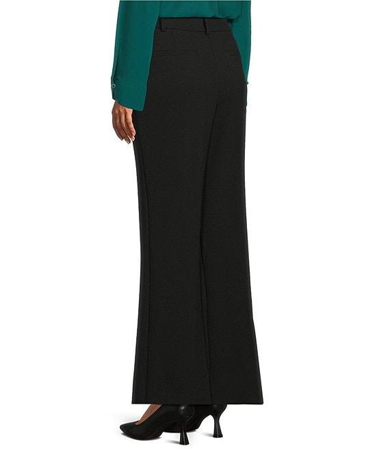 Investments Petite Flare Leg Pull-On Basket Weave Pants Product Image