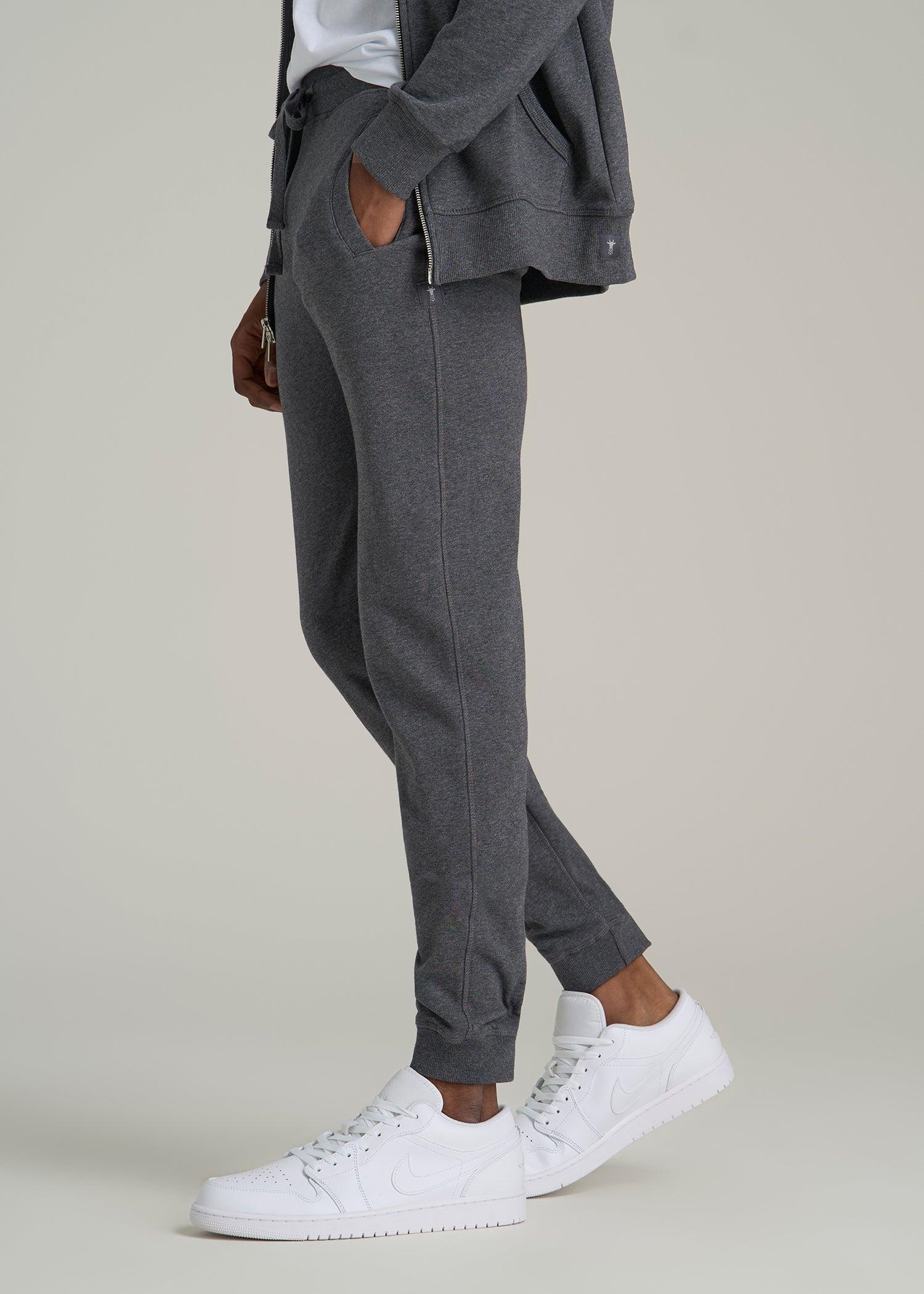 Wearever 2.0 French Terry Joggers for Tall Men in Charcoal Mix Male Product Image