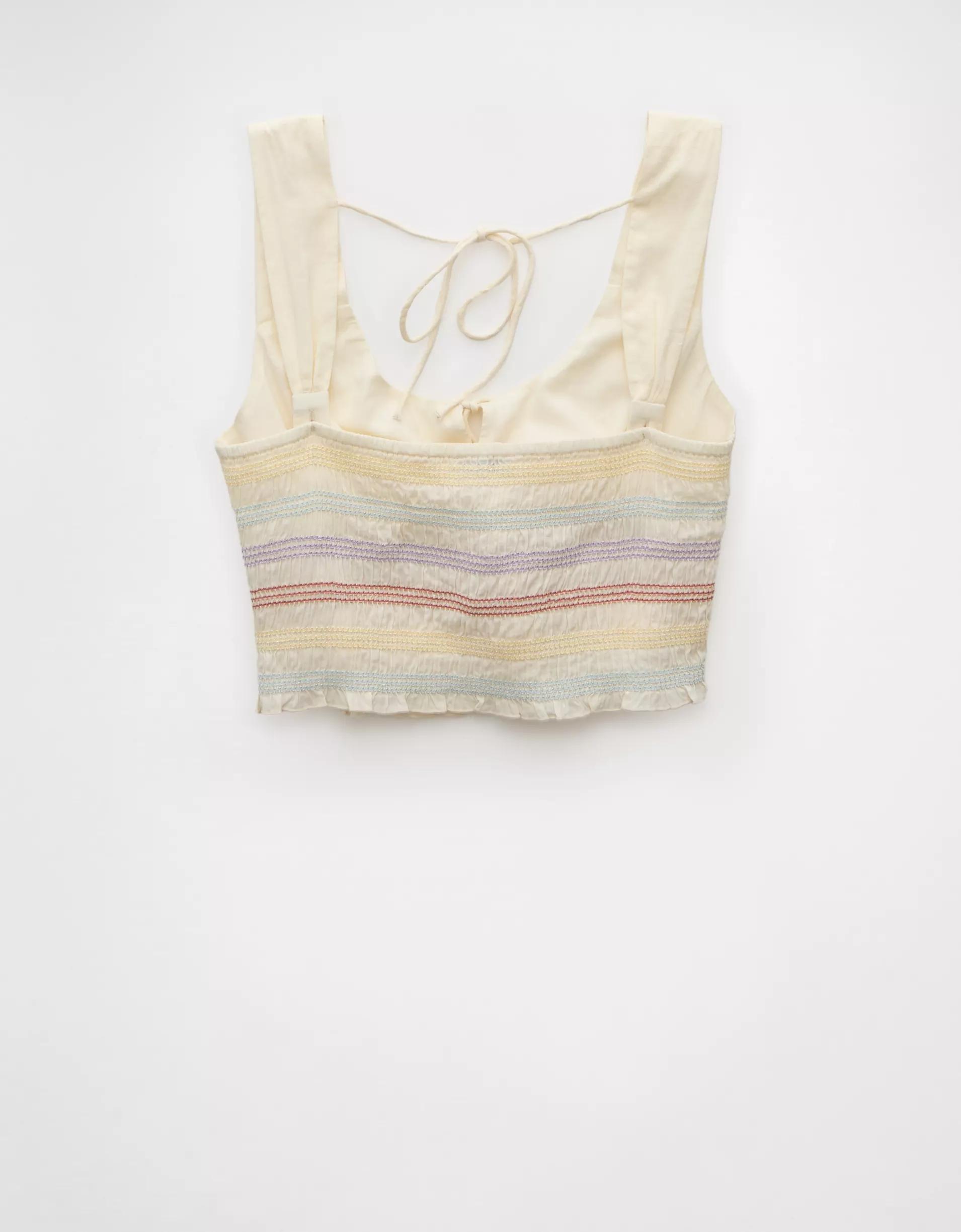 AE Pride Smocked Crop Top Product Image