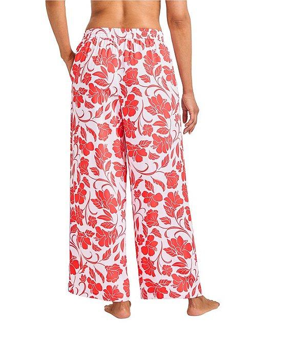 Tommy Bahama Island Cays Fiori Border Floral Pull-On Pants Swim Cover-Up Product Image