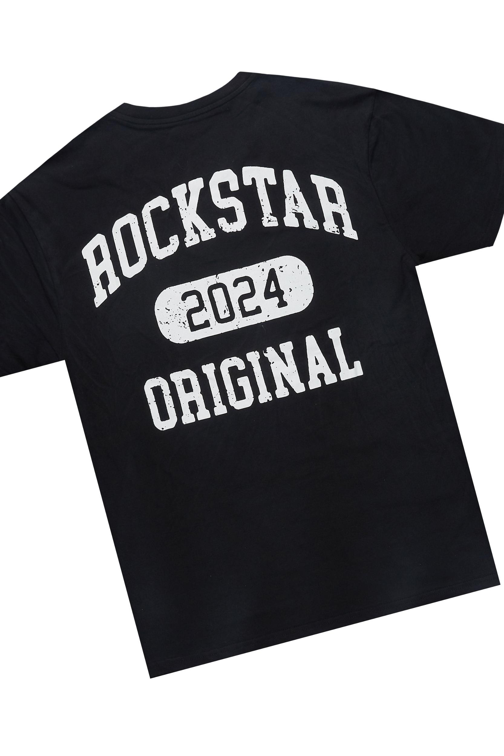 Lionela Black T-Shirt Snap Short Set Female Product Image