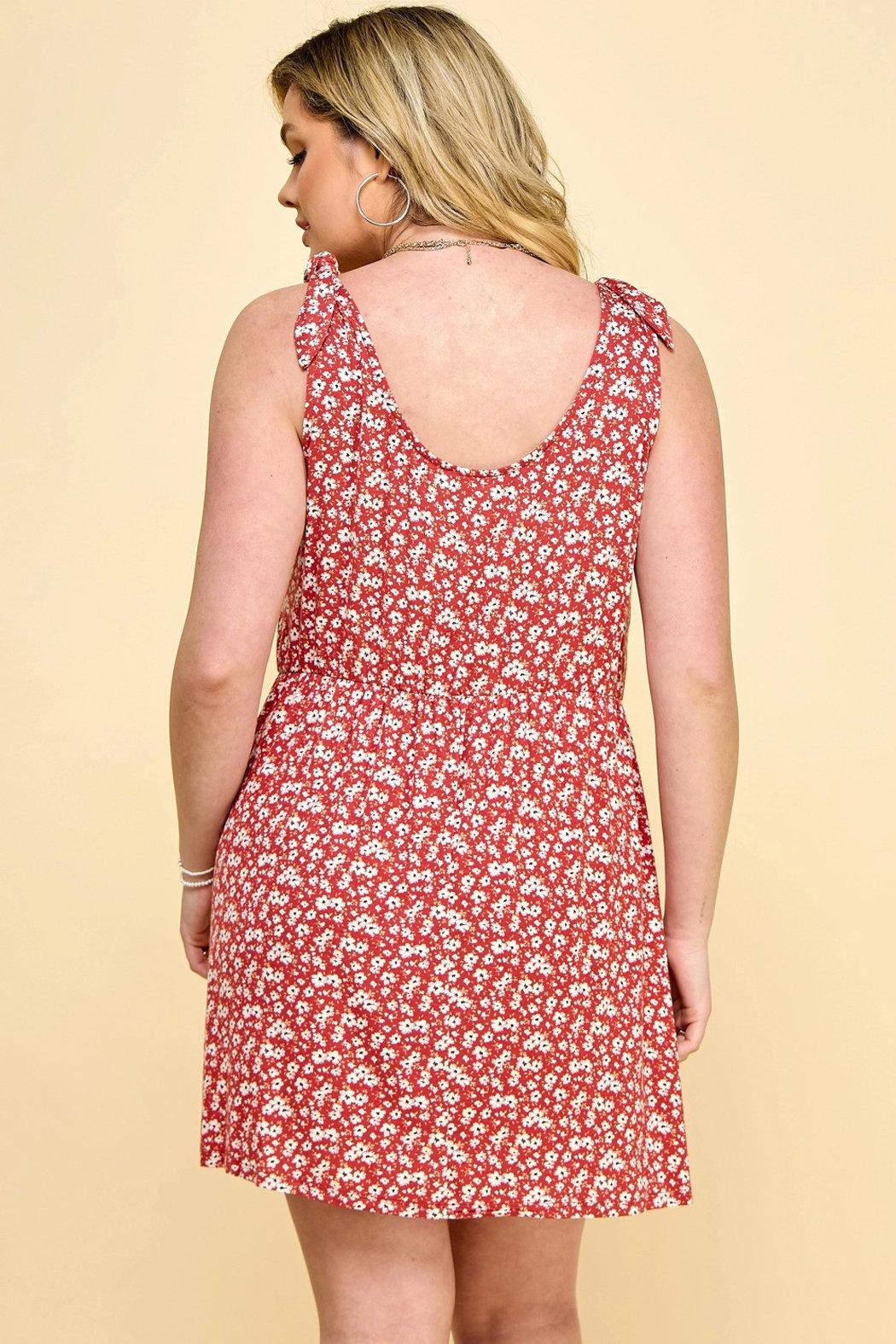 Rusty Floral Skater Dress Product Image