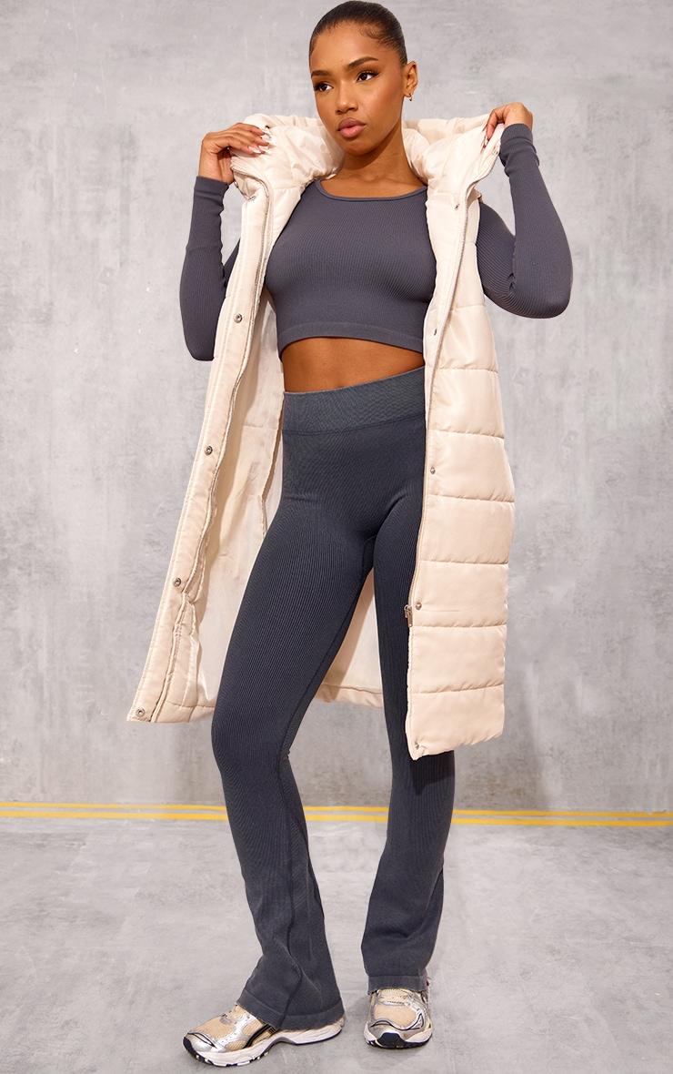 Stone Longline Puffer Vest Product Image