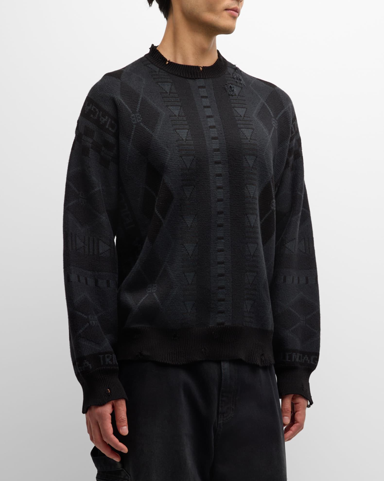 Men's Jacquard Crew Sweater Product Image