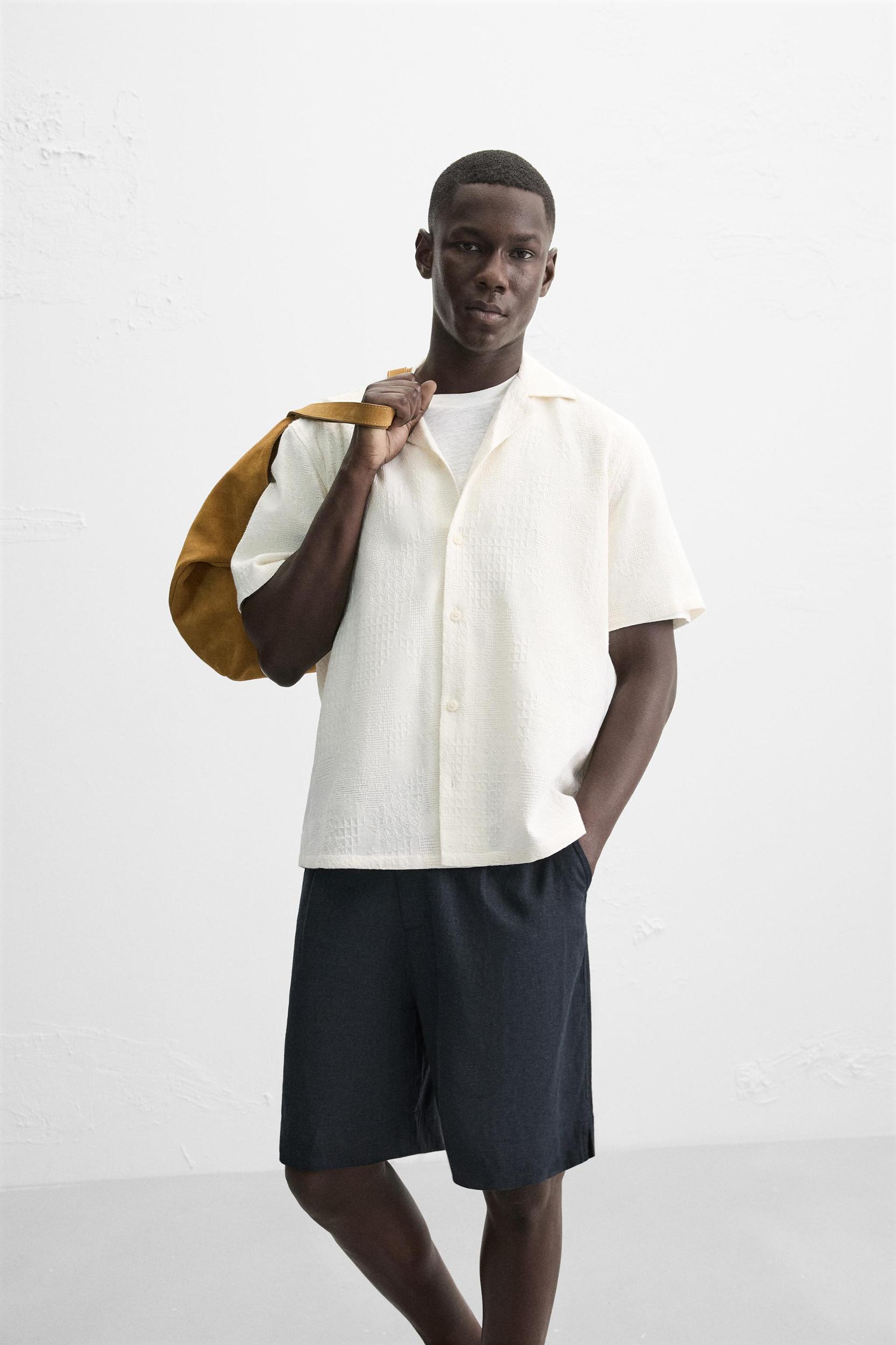 RELAXED FIT JACQUARD SHIRT Product Image