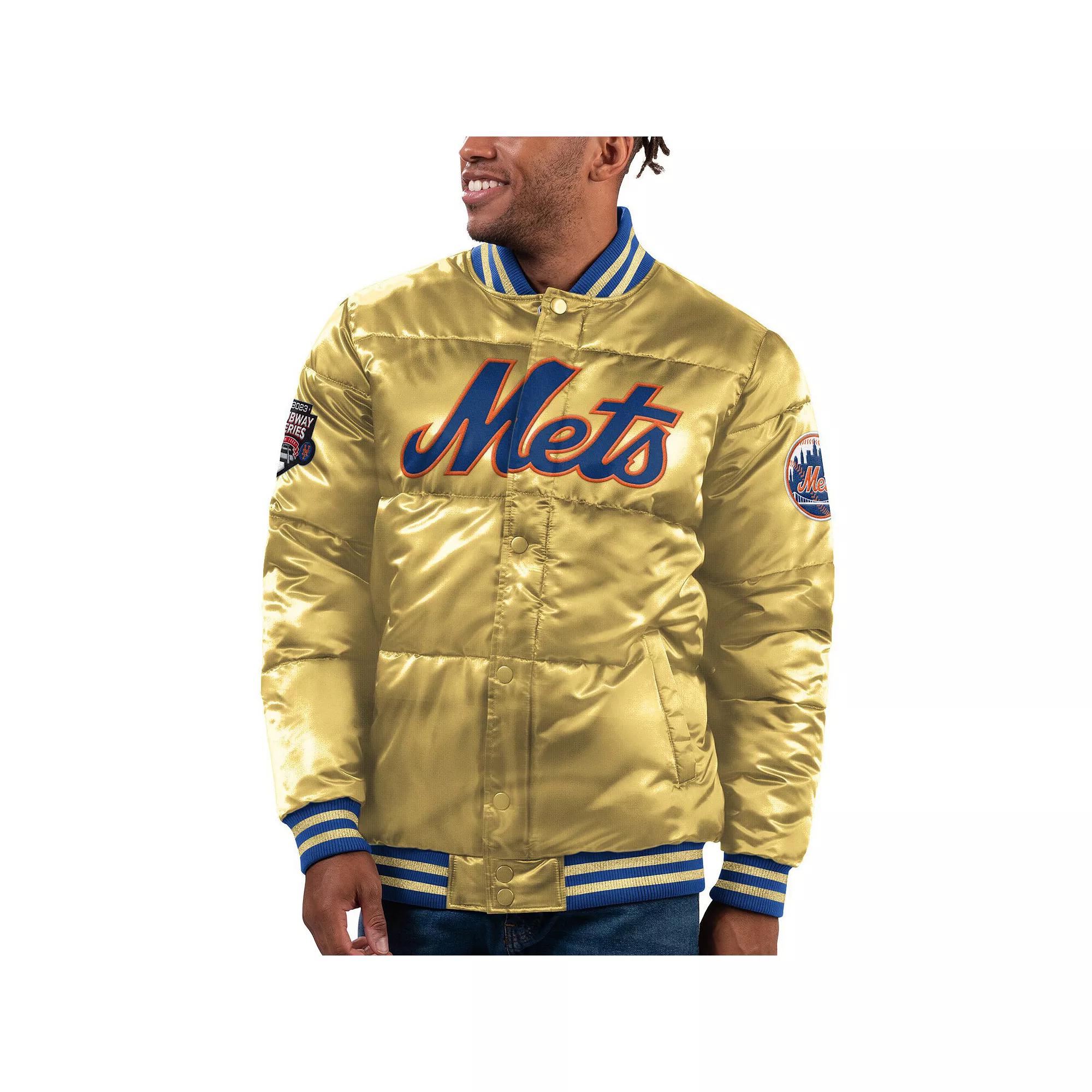 Men's Starter  Gold New York Mets 2023 Subway Series Bronx Bomber Full-Snap Jacket, Size: XXL Product Image