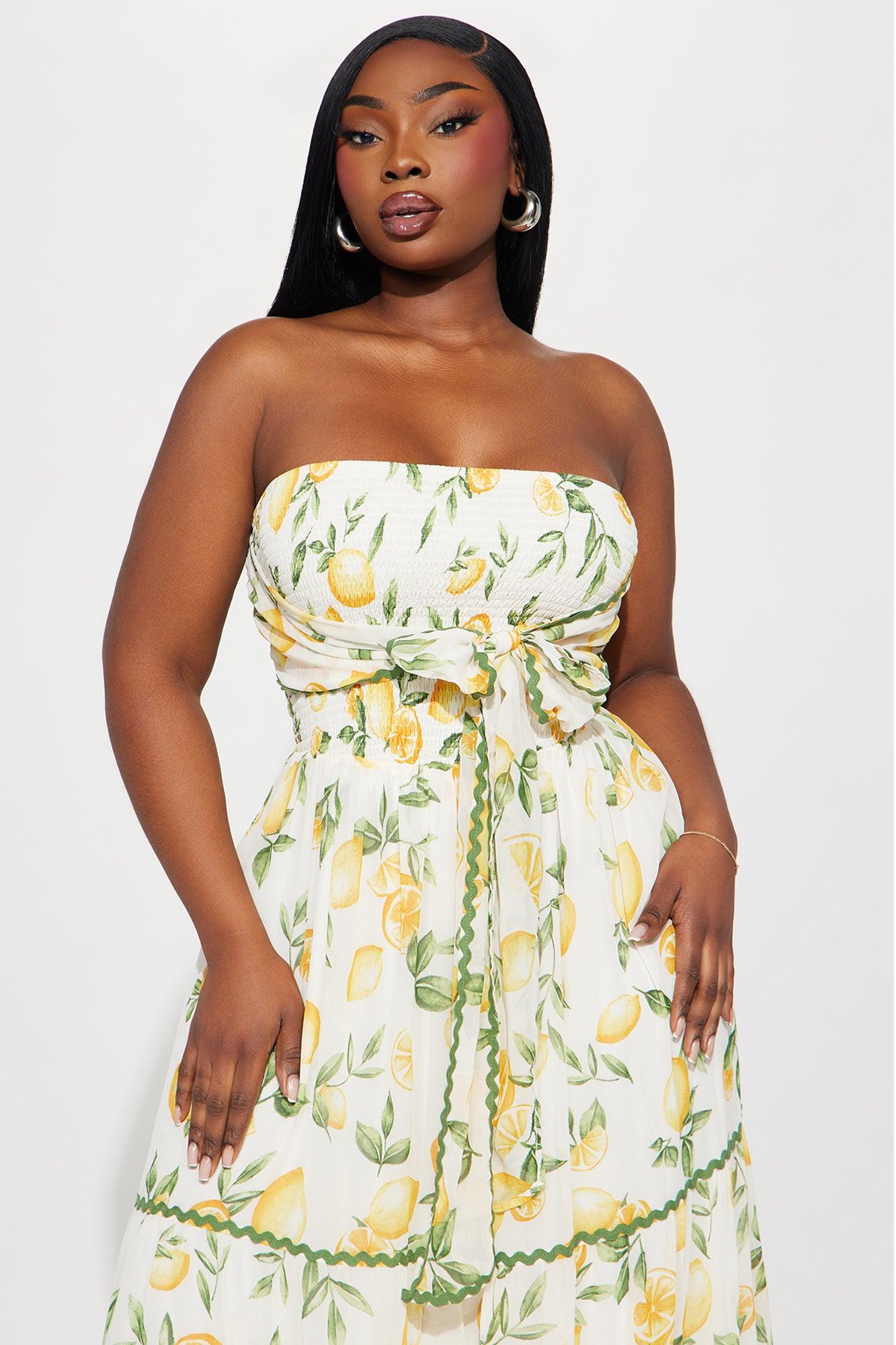 Selena Chiffon Maxi Dress - White/combo Product Image