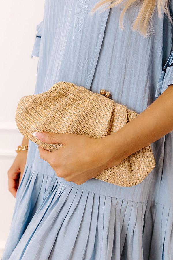 Vacay Mindset Raffia Woven Clutch Product Image