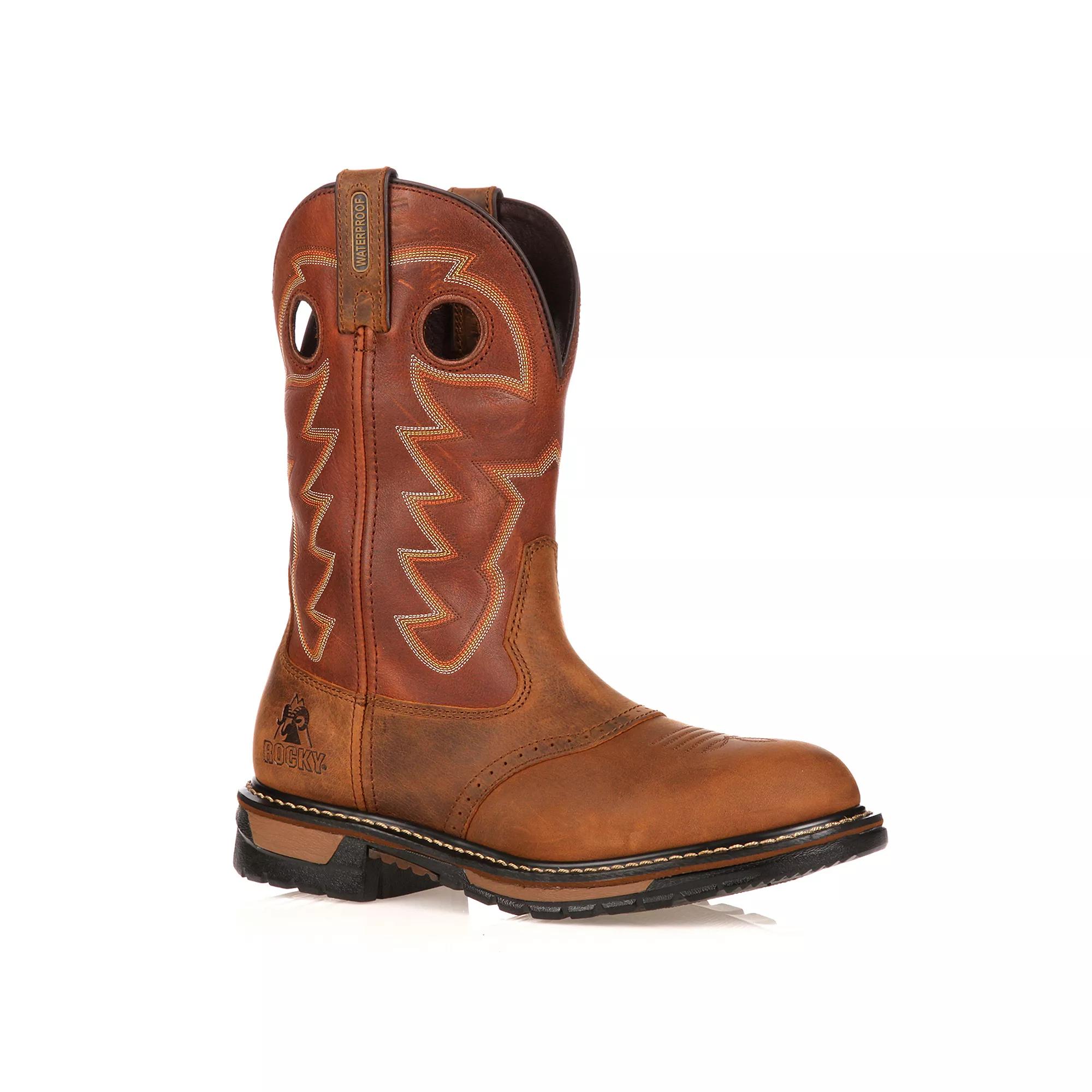 Rocky Original Ride Branson Roper Men's 11-in. Waterproof Western Work Boots,  Product Image