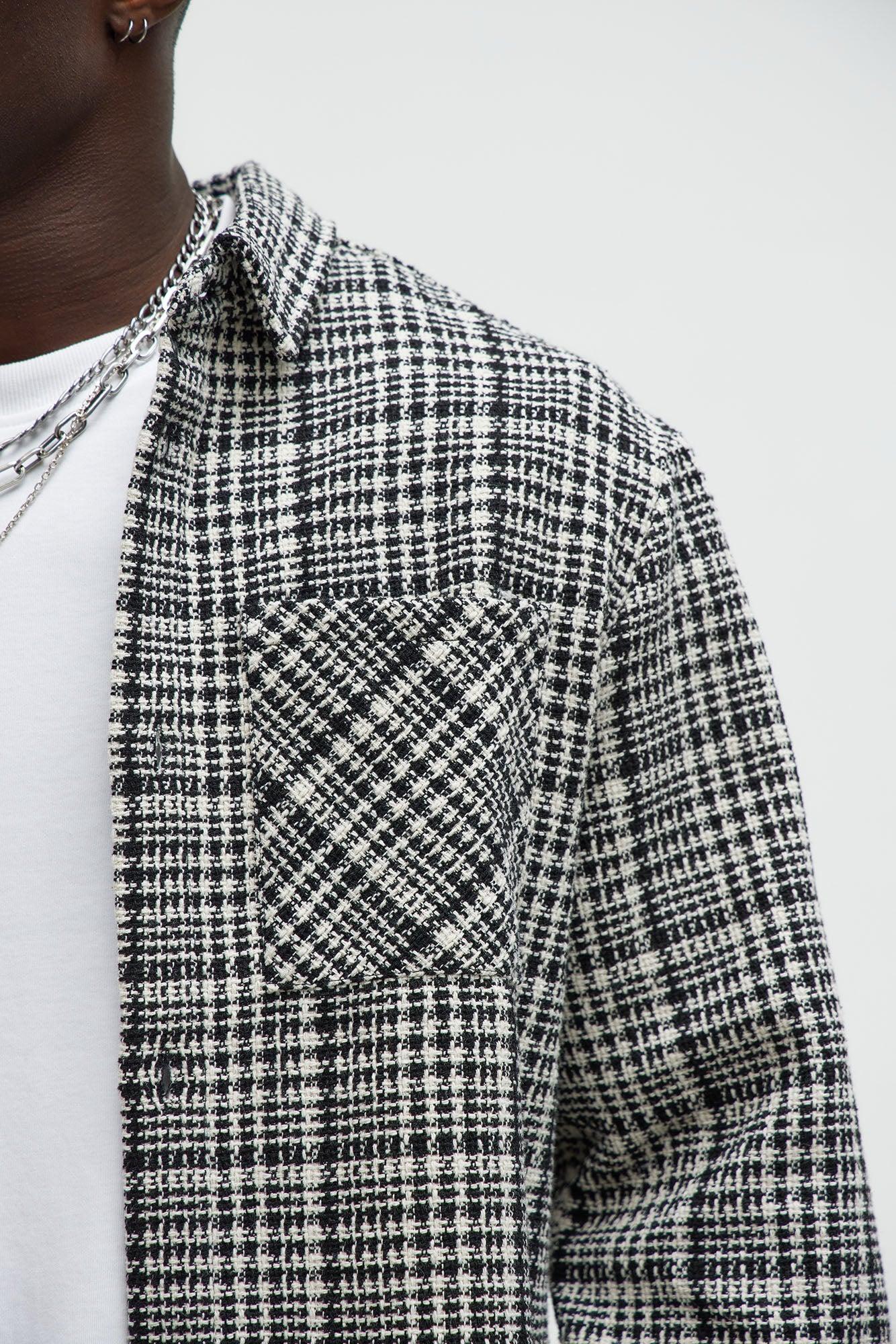 James Tweed Button Up Shirt - Black/combo Product Image