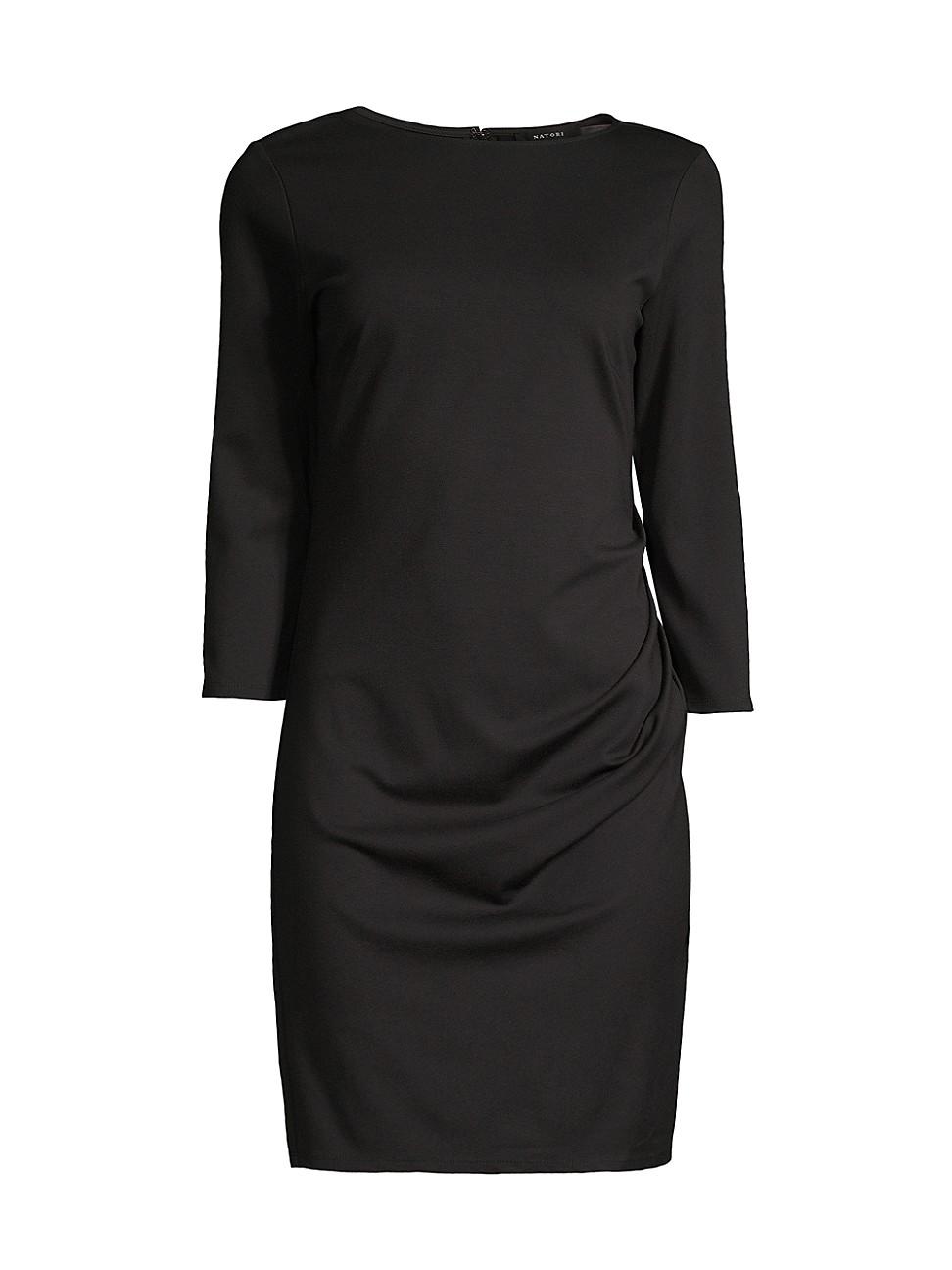 Womens Draped Stretch Ponte Minidress Product Image