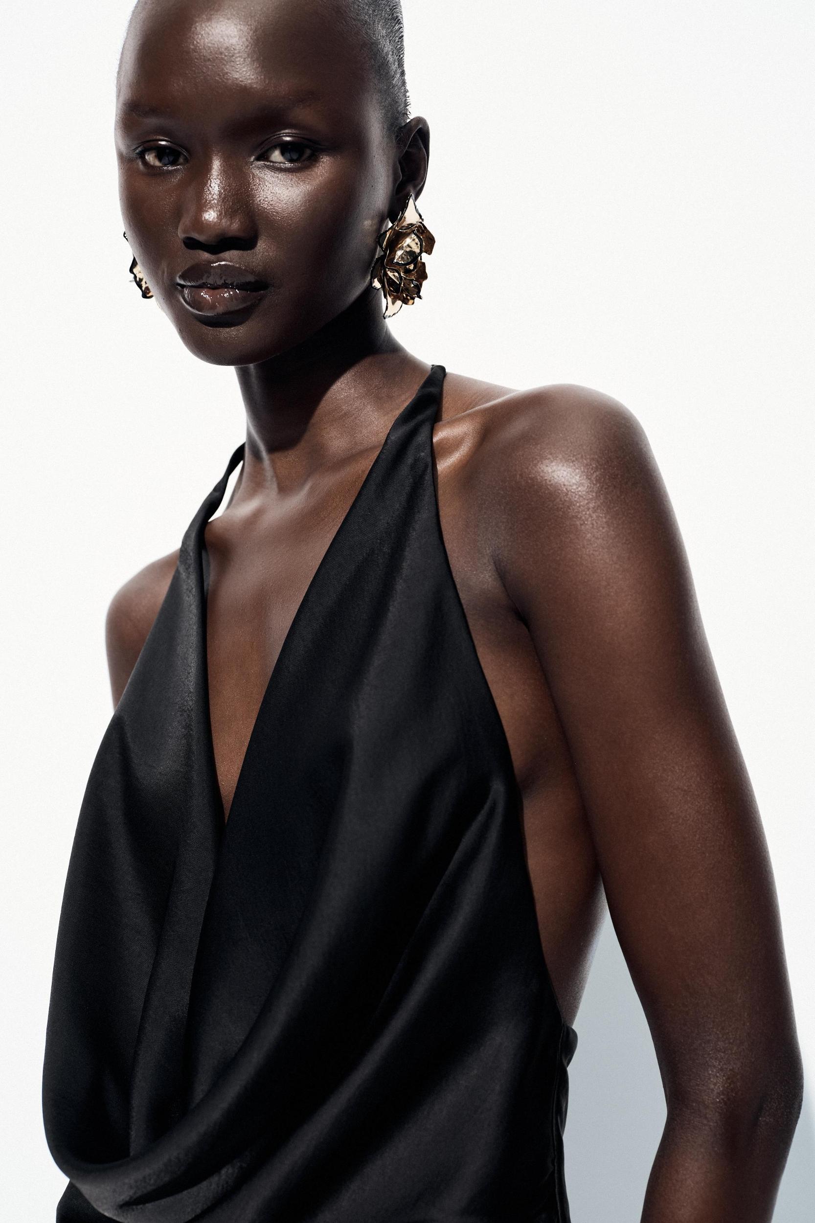 BEADED SATIN EFFECT TOP Product Image