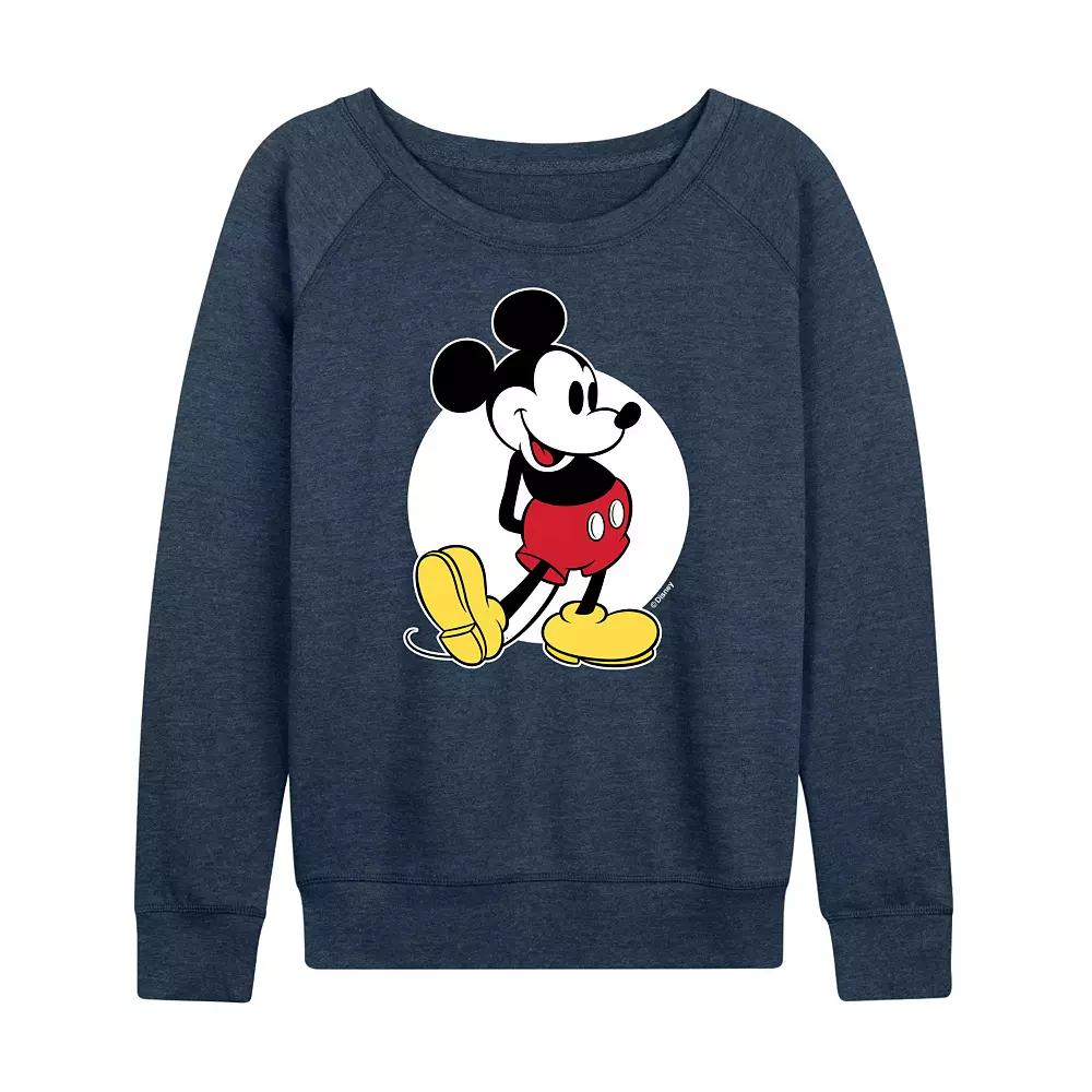 Disney's Mickey Mouse Women's Classic French Terry Long Sleeve Tee, Girl's,  Product Image