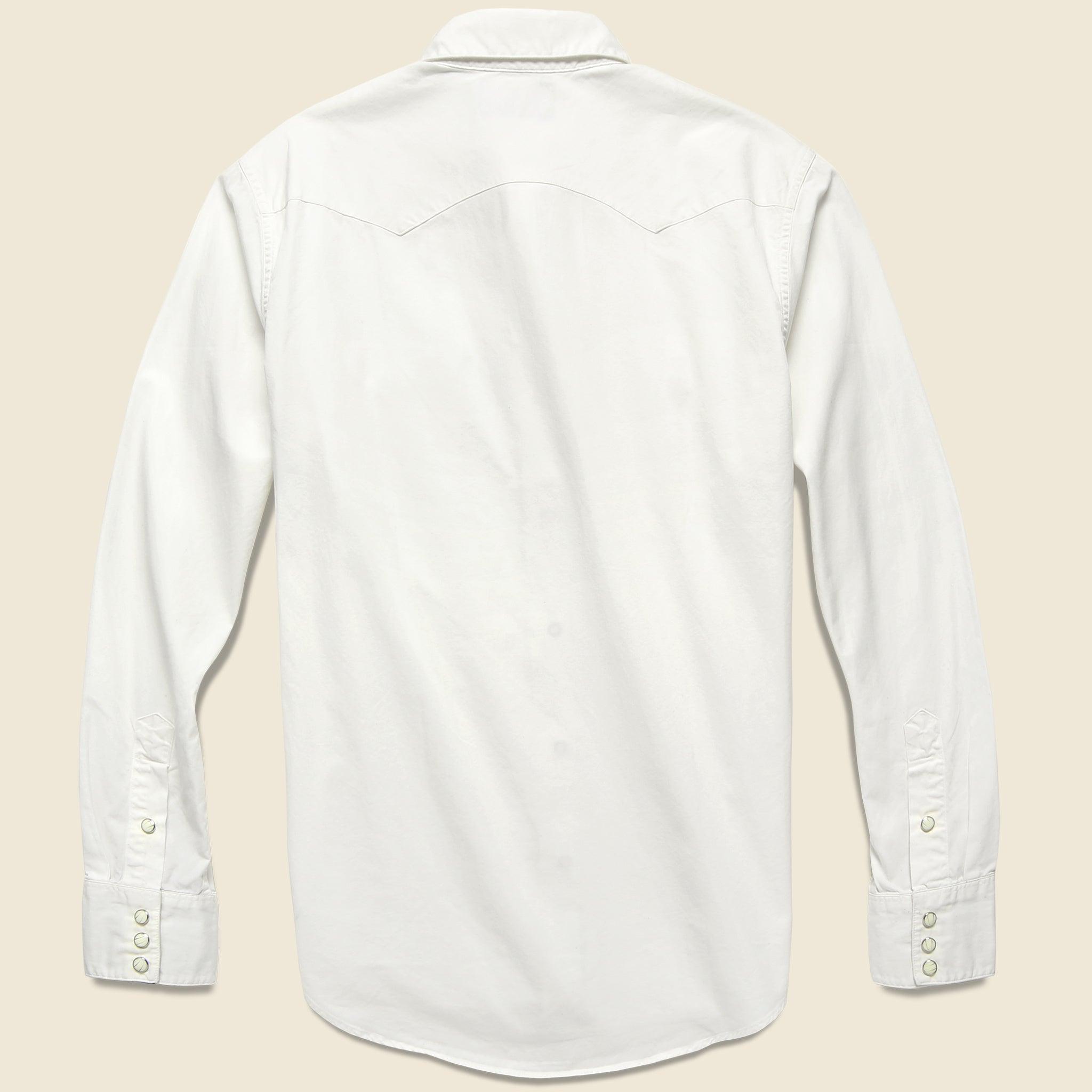 Lightweight Slim Fit Western Shirt - White Product Image
