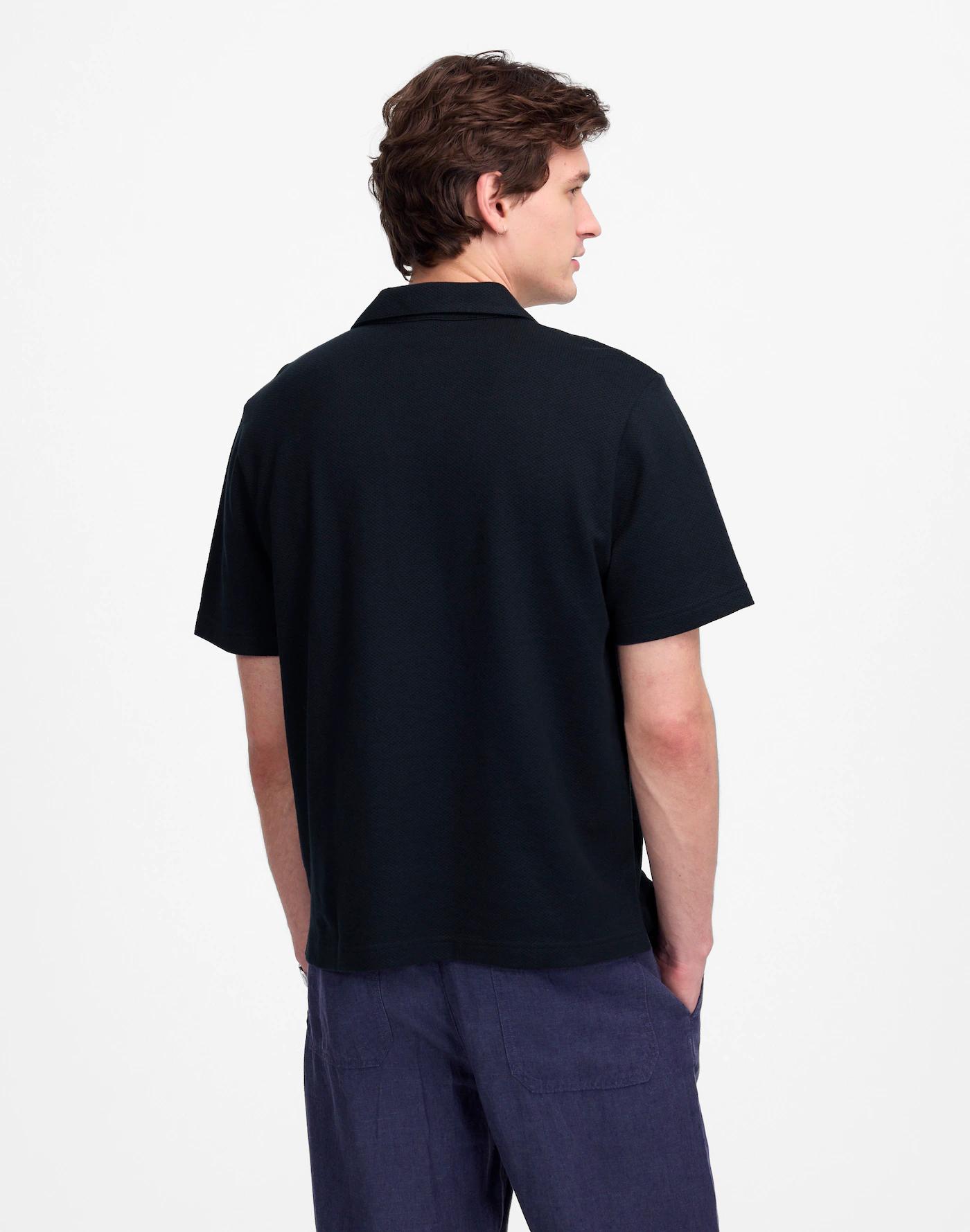 Johnny-Collar Polo in Heavyweight Mesh Product Image