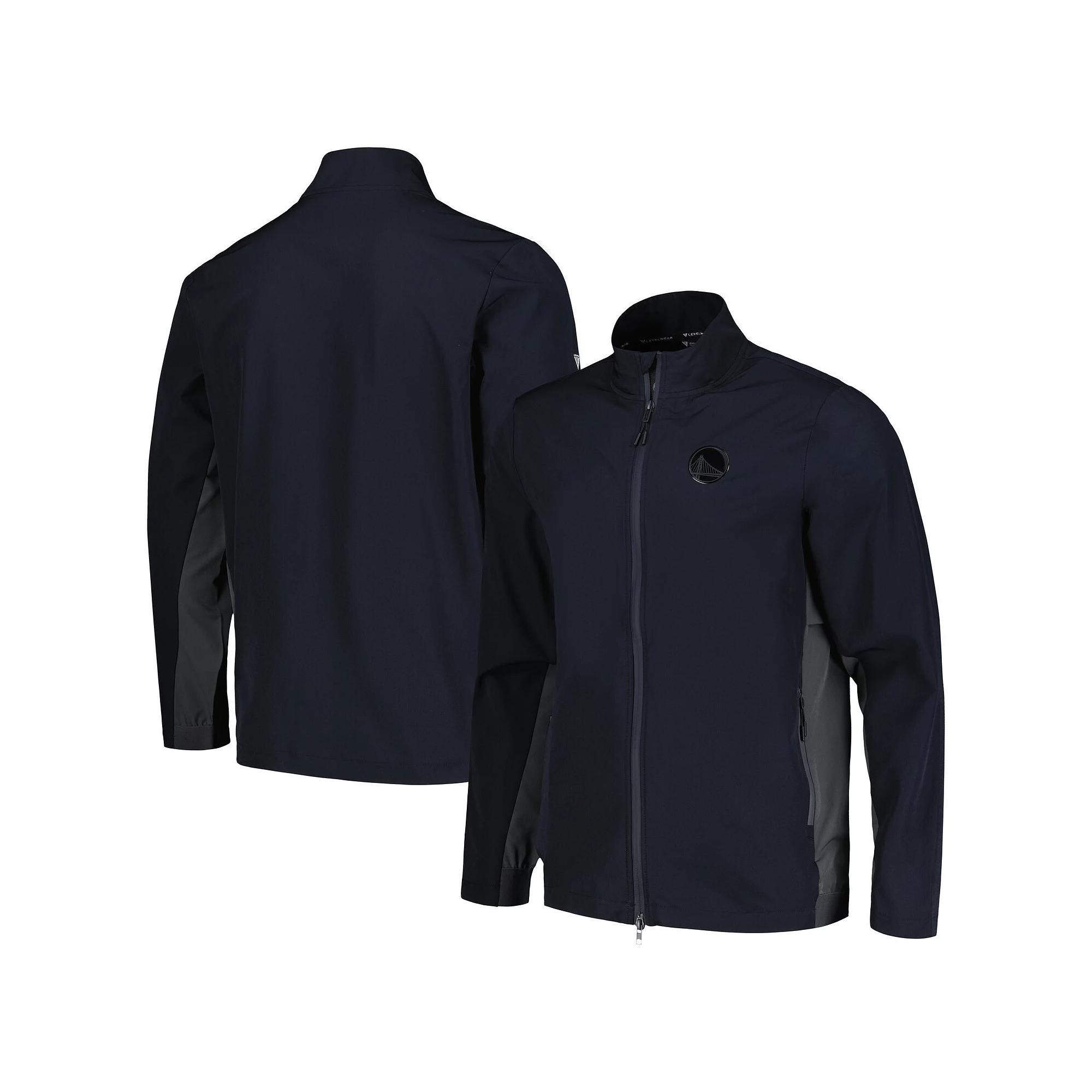 Men's Levelwear  Black Golden State Warriors Harrington Full-Zip Jacket, Size: Small Product Image