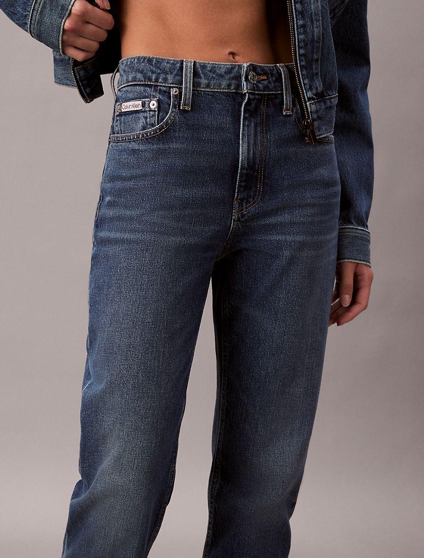 High Rise Straight Jeans Product Image