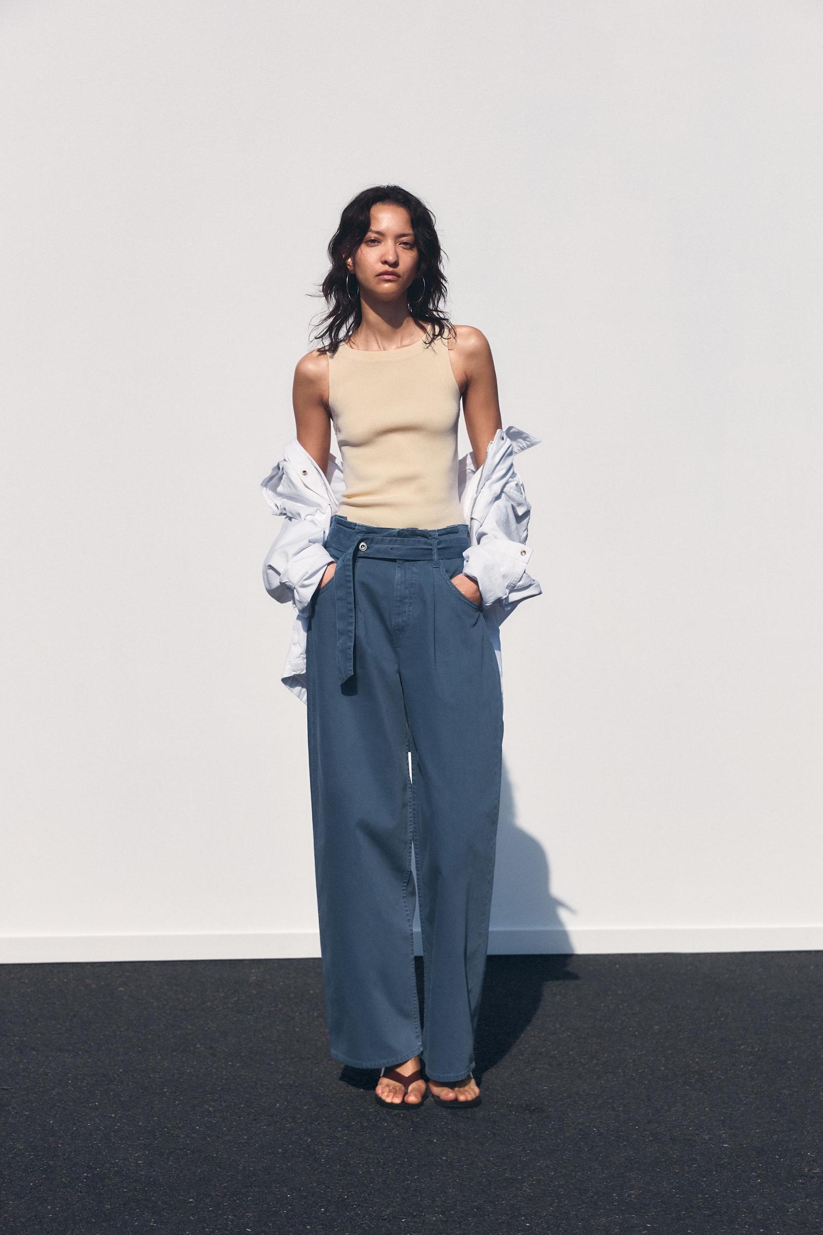 WIDE STRAP KNIT TOP Product Image