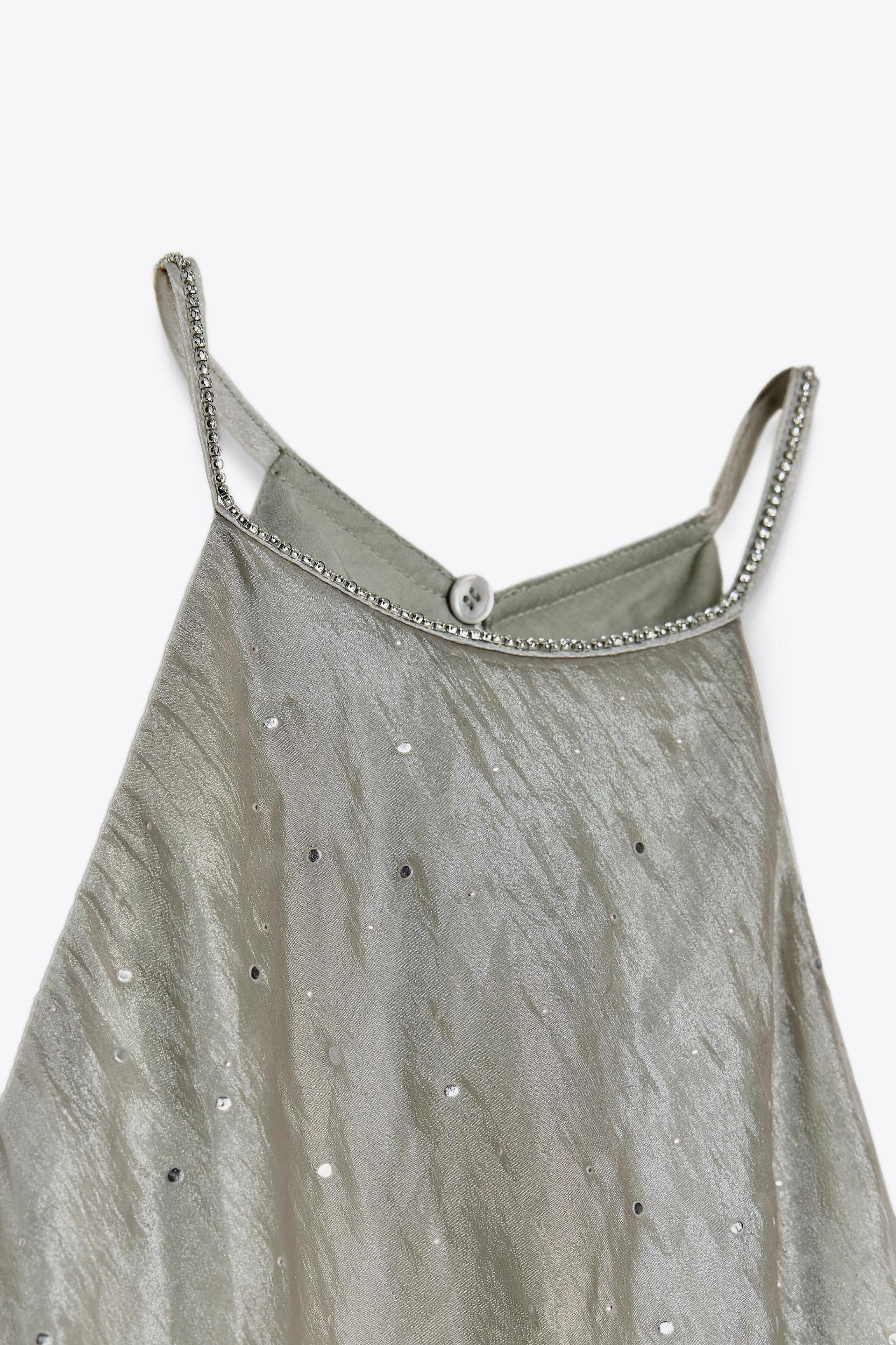 SHIMMER HALTER MIDI DRESS Product Image
