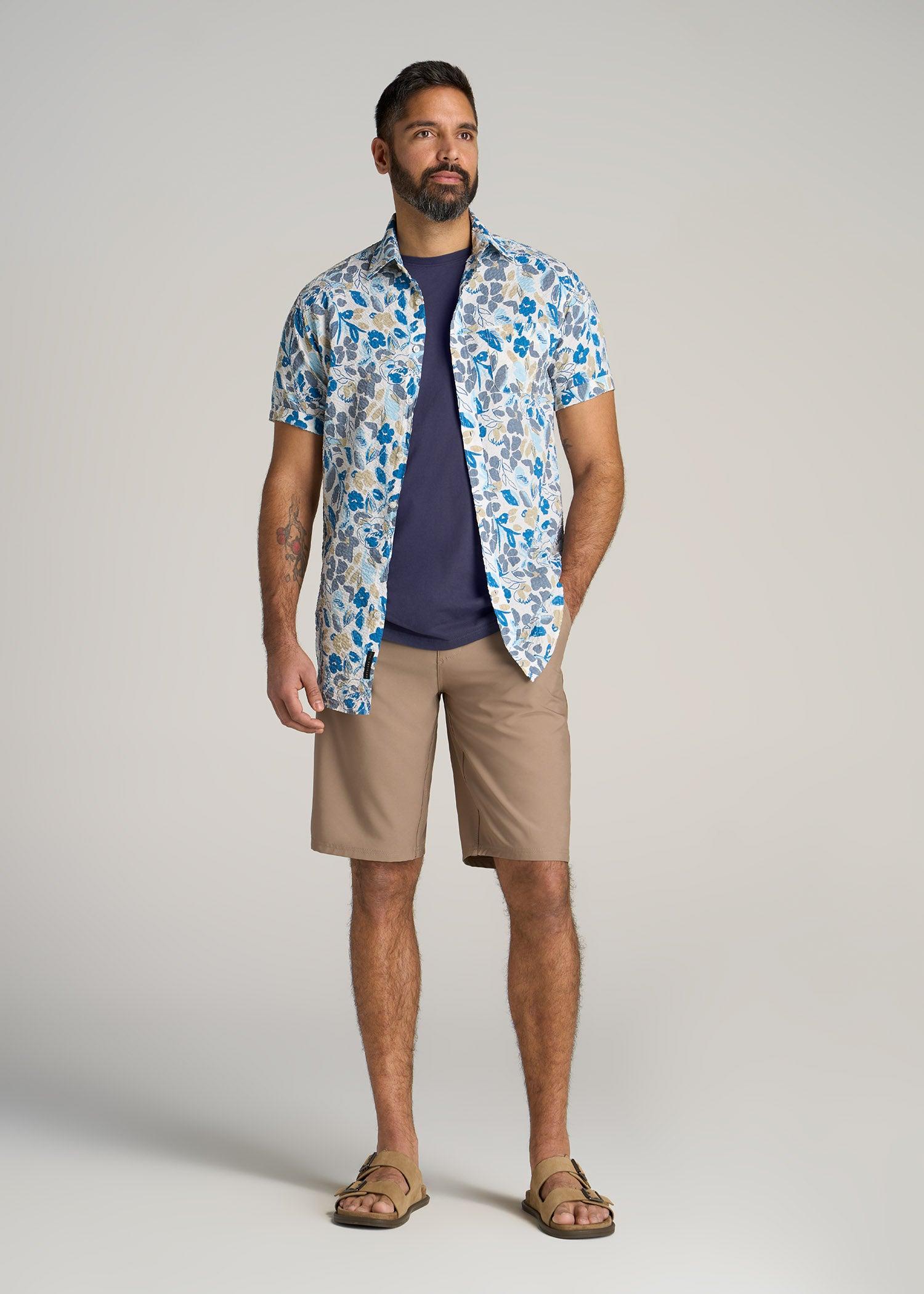 Hybrid Shorts for Tall Men in Dark Sand Male Product Image