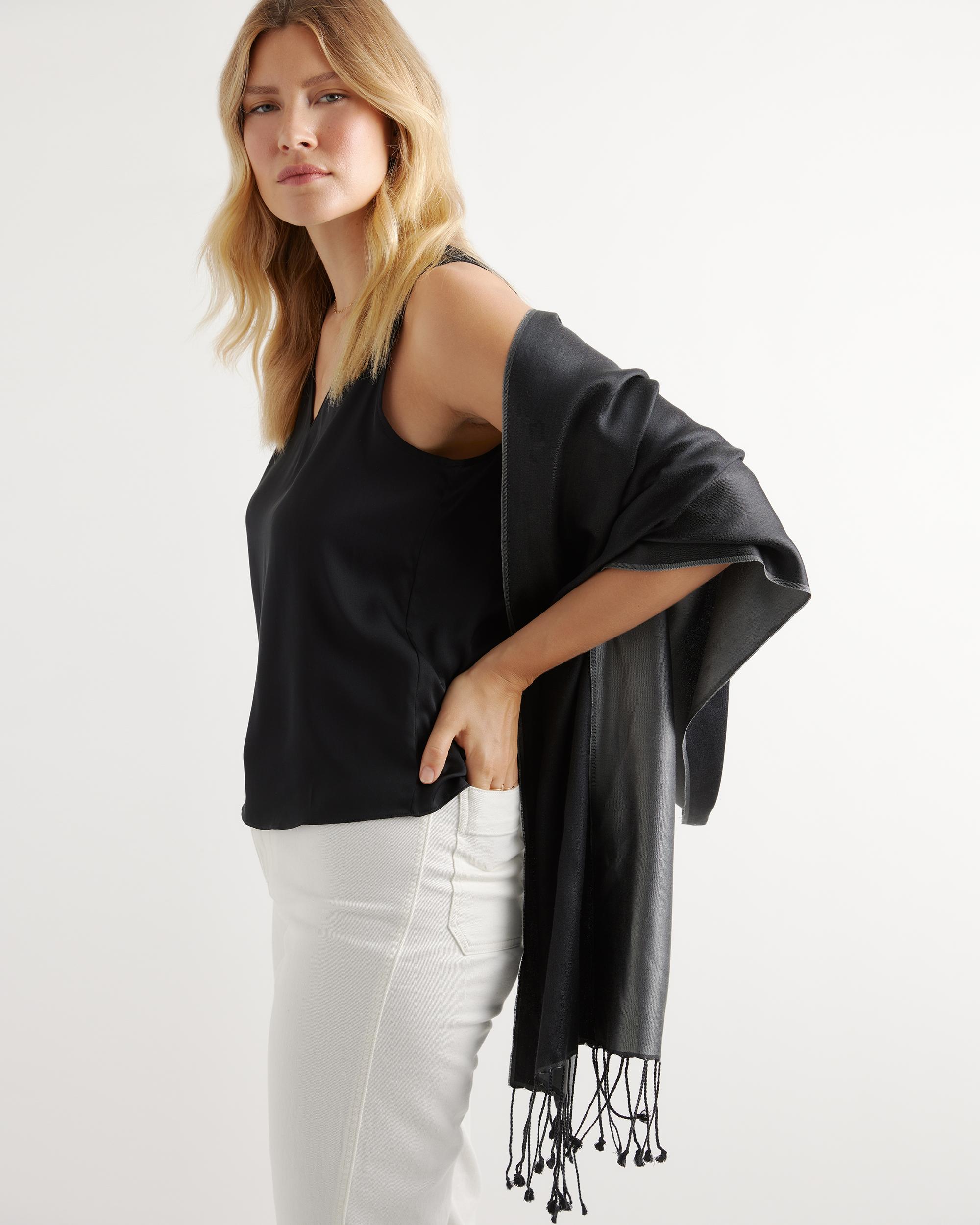 Quince | Women's 100% Silk Reversible Scarf Product Image